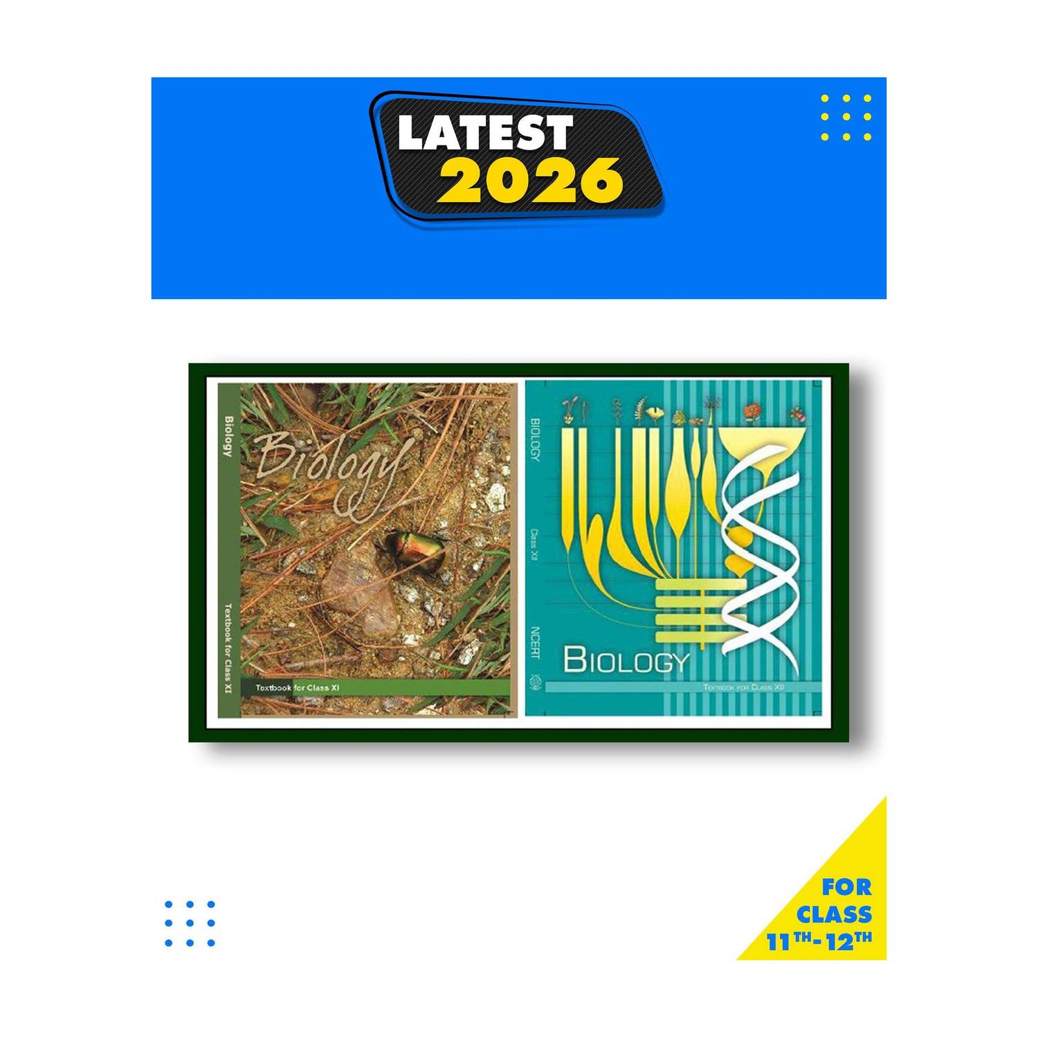 Ncert Class 11 & 12 Biology Book, Paperback, NCERT|New Latest Edition For 2025-2026