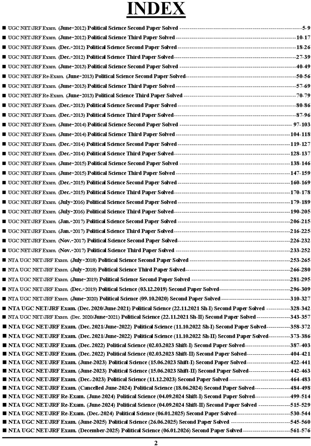 Image of English Medium) NTA / UGC-NET /JRF POLITICAL SCIENCE Solved Papers - 2026-27