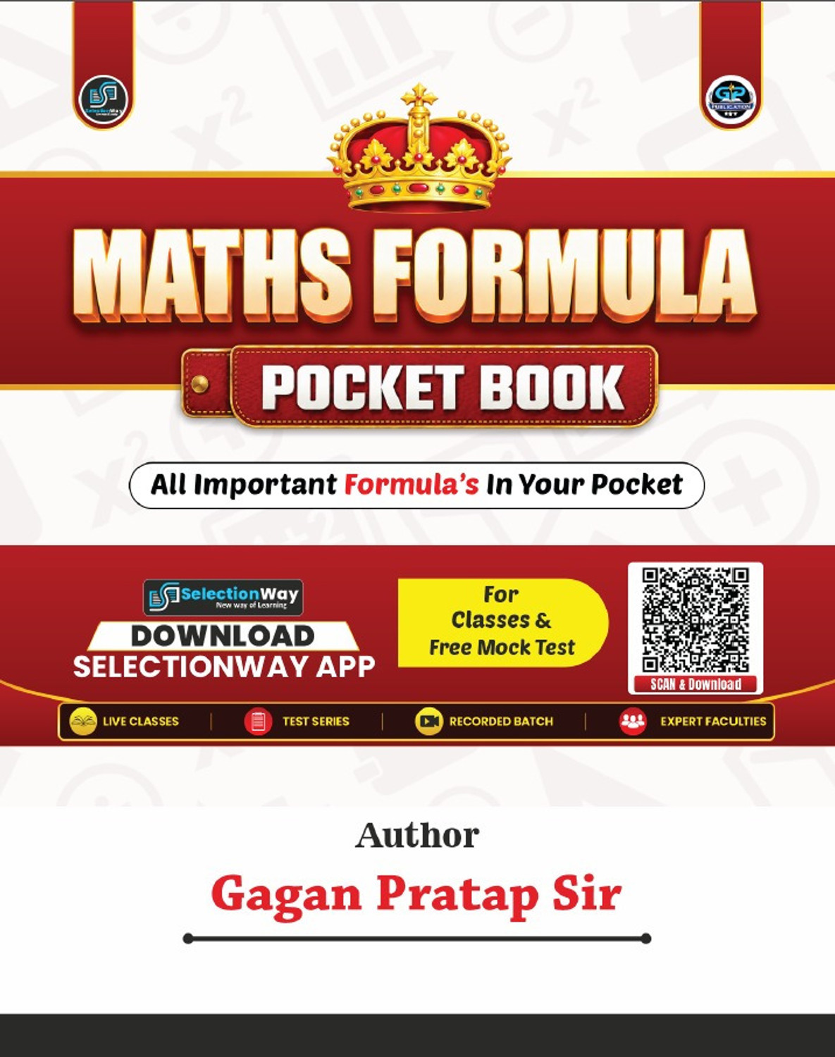 Image of MATHS FORMULA POCKET BOOK By Gagan Pratap Sir | Chapter-Wise Important Formulas & Concepts | Fast Calculation Tricks | Quick Revision Notes | Useful For SSC CGL, CHSL, CPO, MTS, GD, Railway & Other Competitive Exams | English Medium | Paperback (Paperback, GAGAN PRATAP)