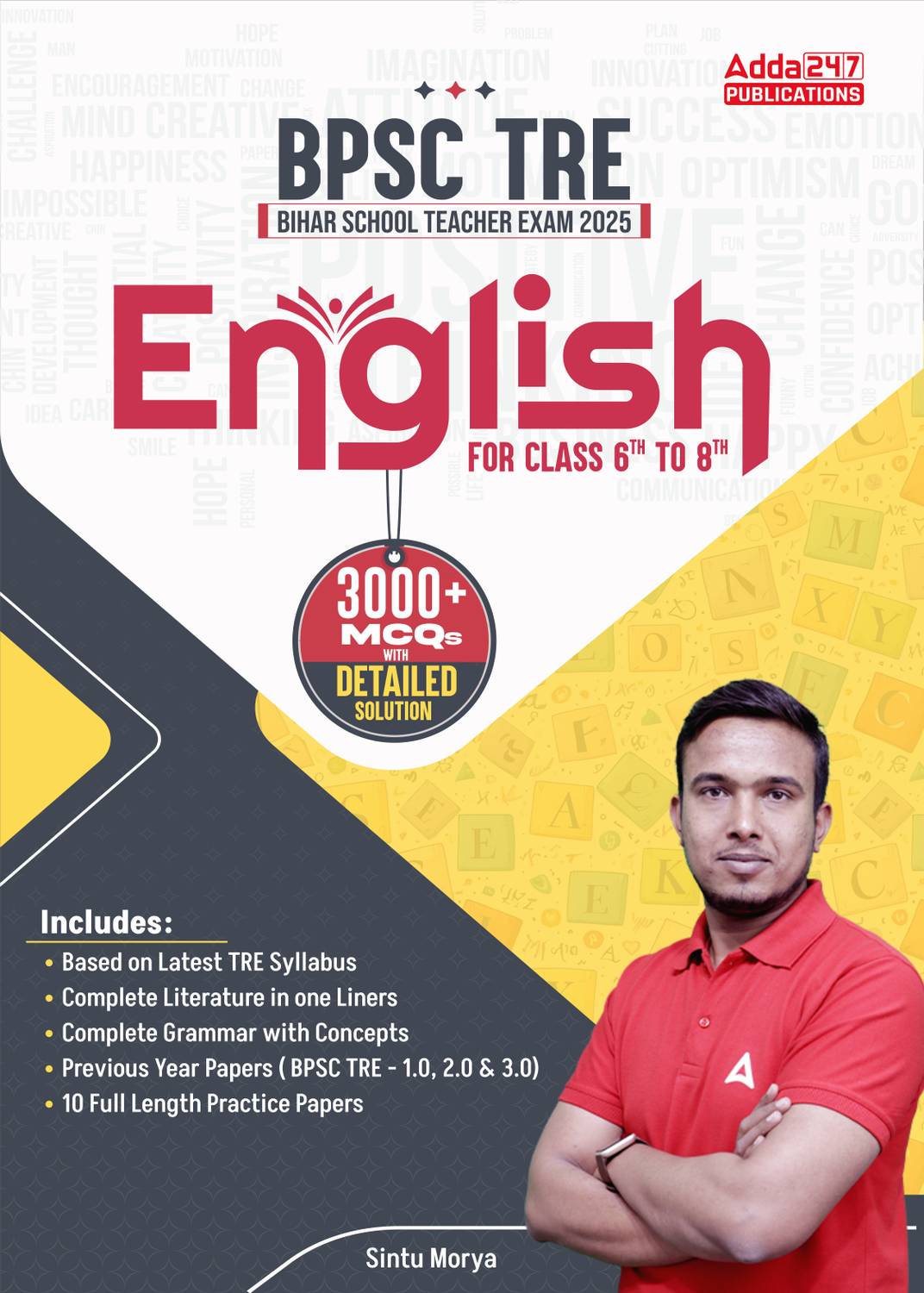 Adda 247 BPSC TRE (Bihar School Teacher Exam 2026-27) English Book For Class 6th To 8th With 3000+ MCQs With Detailed Solution