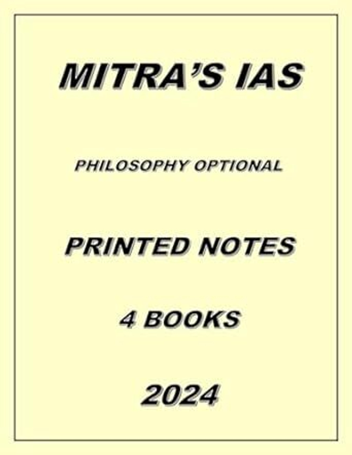 Image of Mitra IAS Philosophy Optional Printed Notes 2024