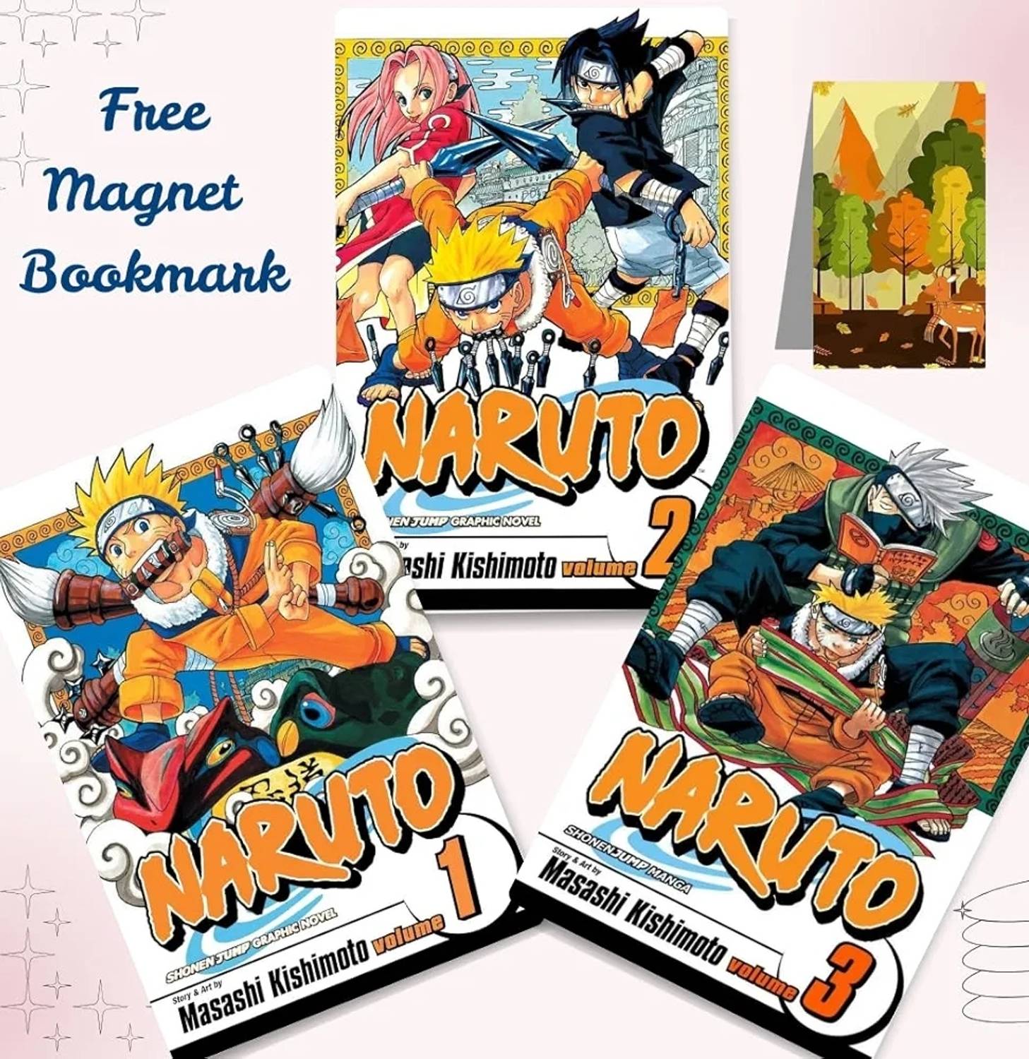 ナルト初版1~3 NARUTO1 2 3 Set First Edition Naruto Vol 1, 2 & 3 Combo | Manga Starter Pack | Action, Adventure