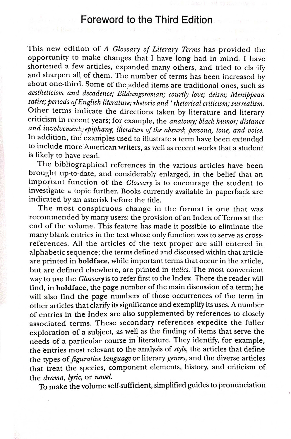 Image of A Glossary Of Literary Terms