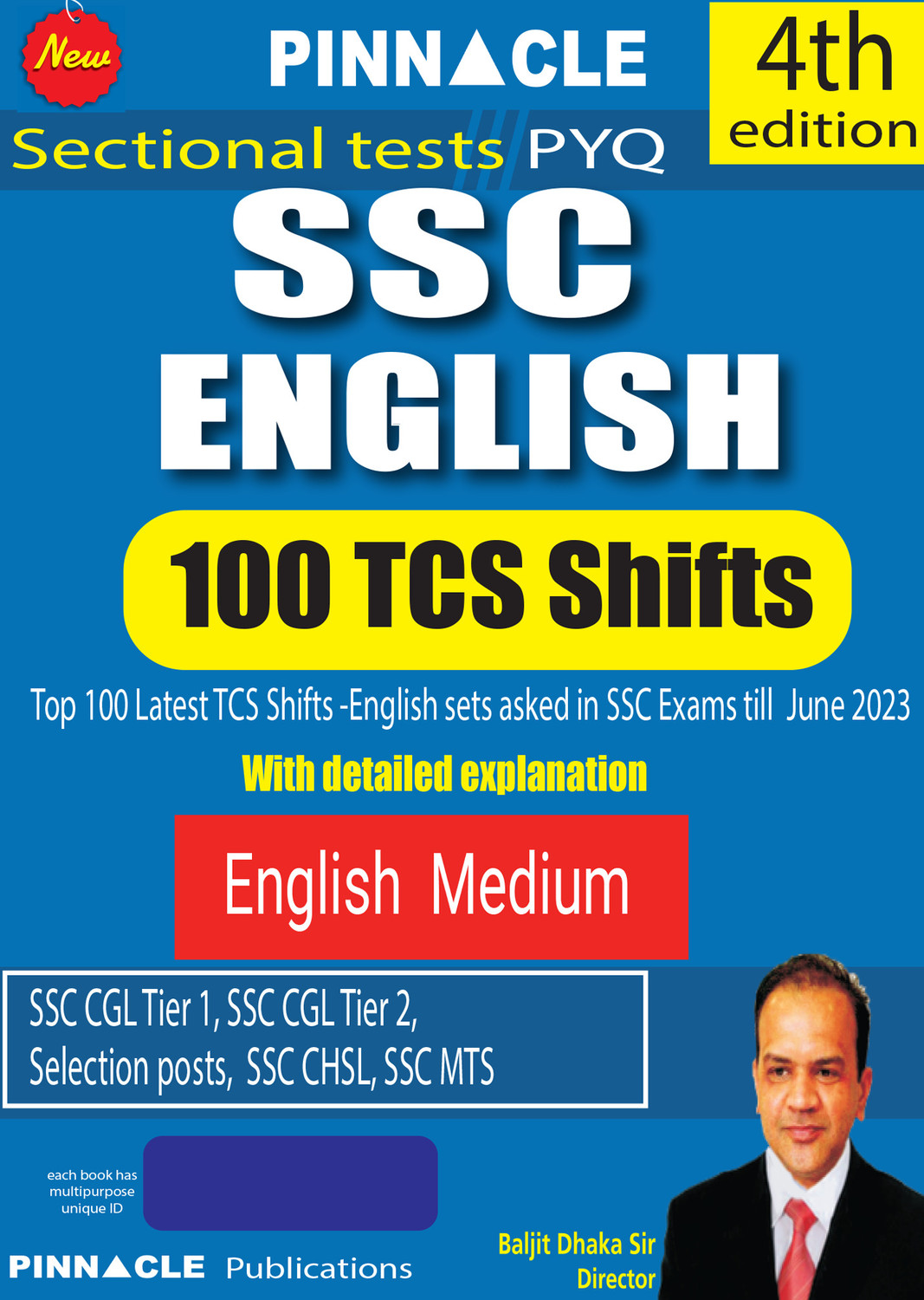Image of SSC English 100 TCS Shifts 4th Edition English Medium