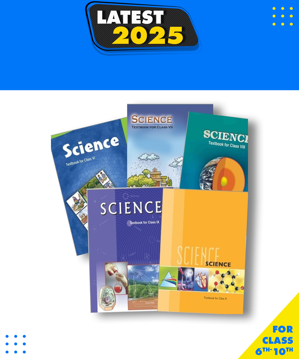 Image of NCERT Science Books Set Class 6 To 10 English Medium -Binded Books Hardcover, NCERT|New Edition For 2025-2026