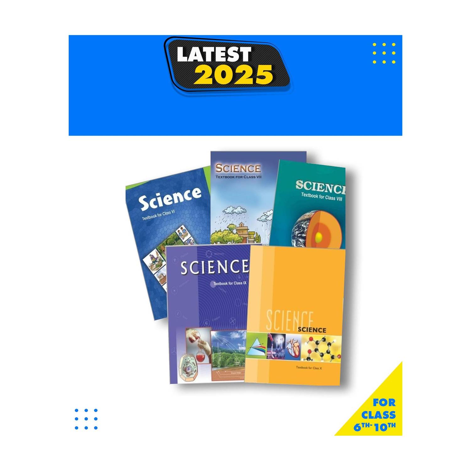 NCERT Science Books Set Class 6 To 10 English Medium -Binded Books Hardcover, NCERT|New Latest Edition For 2025-2026