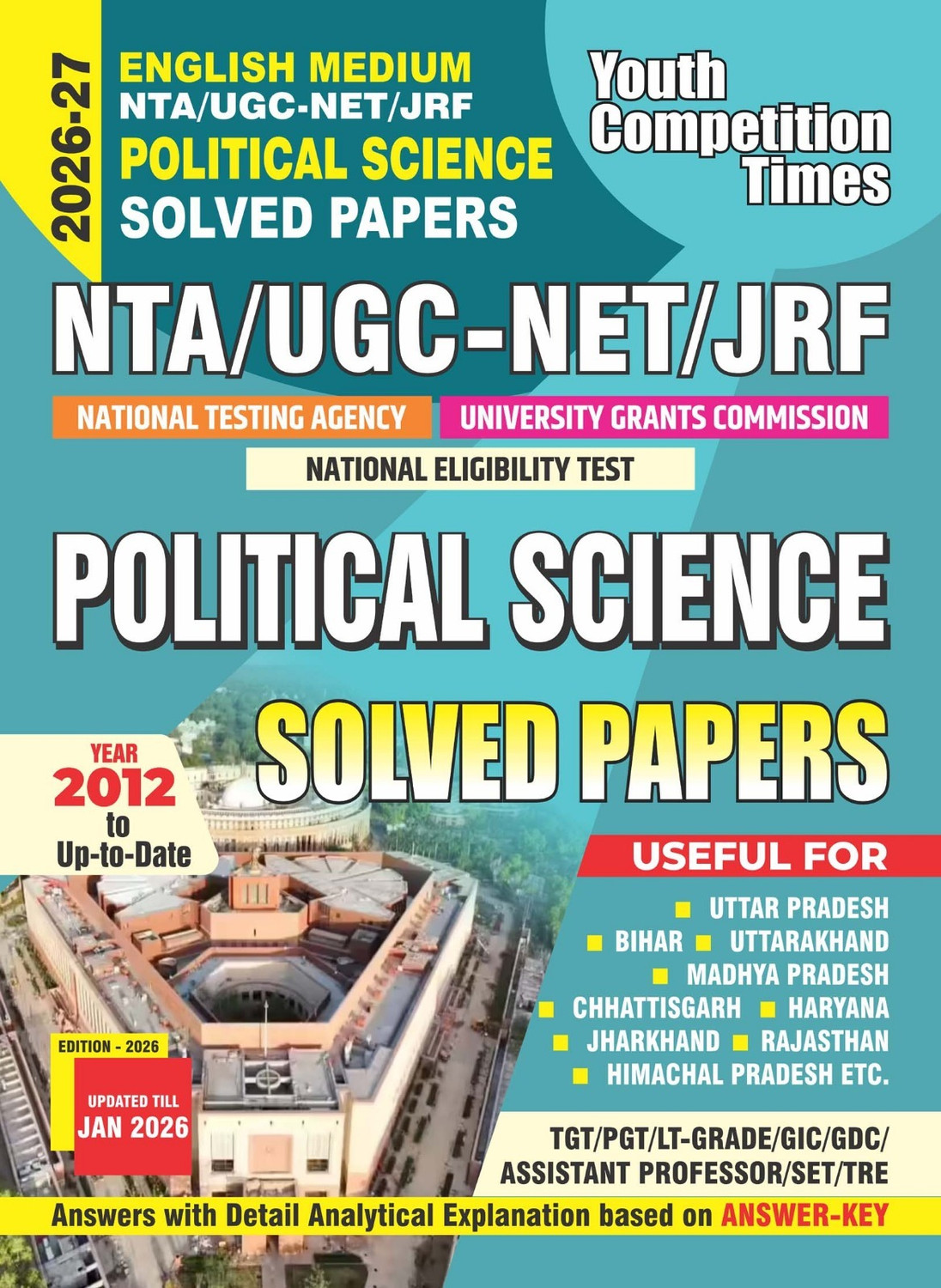 Image of English Medium) NTA / UGC-NET /JRF POLITICAL SCIENCE Solved Papers - 2026-27
