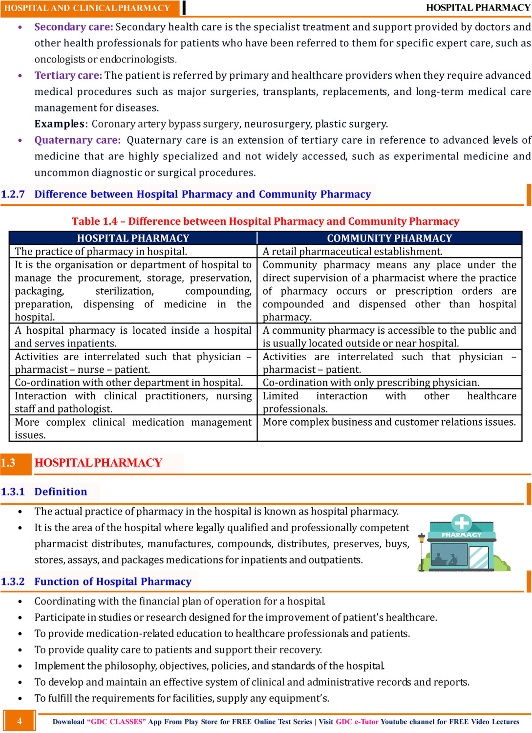 Image of Hospital And Clinical Pharmacy - Fully Coloured Book For D. Pharma 2nd Year (As Per Pci Syllabus)
