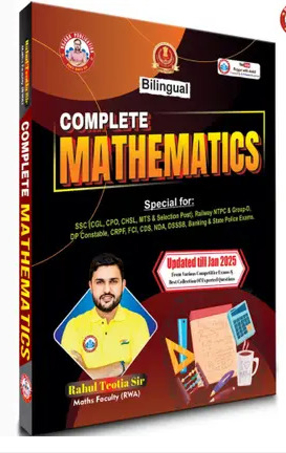 Image of Complete Maths New Updated Book (RWA) | Special For SSC (CGL,CHSL,MTS & Selection Post), Railway NTPC & Group D, DP Constable, CRPF, FCI, CDS, NDA, DSSSB, Banking & State Police Exams | Bilingual |