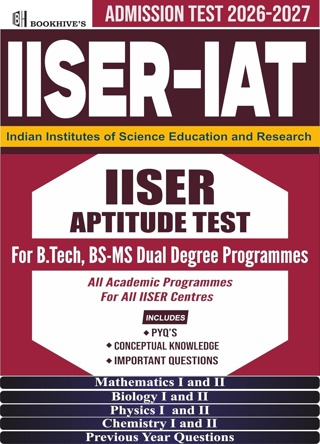 Image of IISER IAT, Indian Institute Of Science Education And Research Aptitude Test (Set Of 5 Books) 2026-27