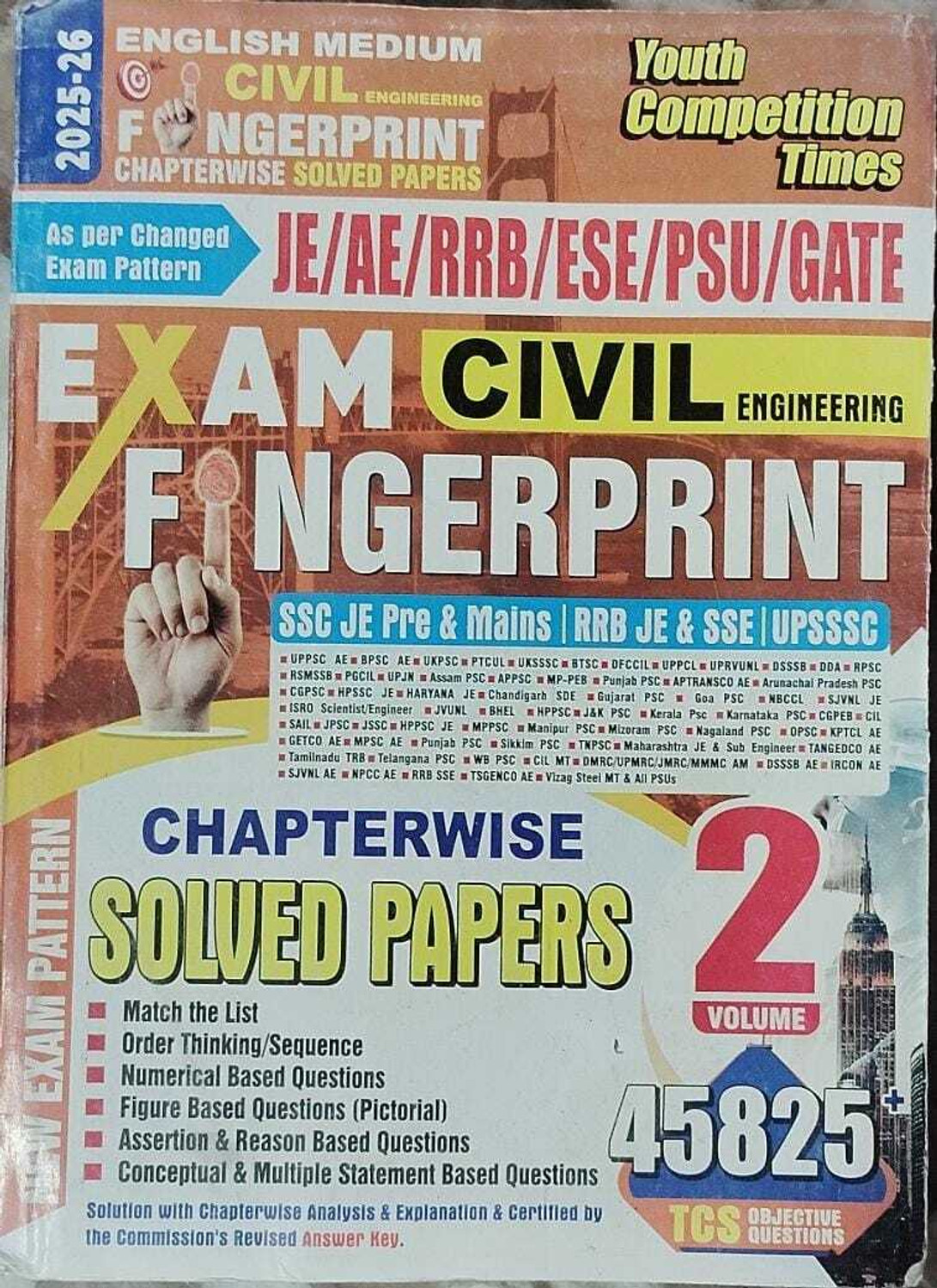 Image of Civil Engineering Fingerprint Vol - 2 (English Medium) Chapterwise Sol