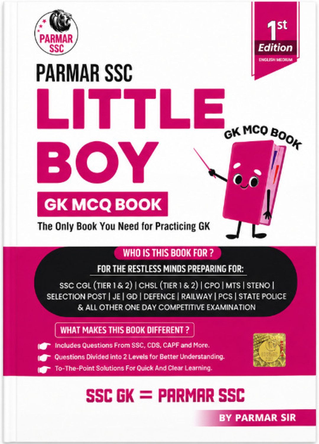 Image of Little Boy GK MCQ Book | Parmar SSC | By Parmar Sir | 1st Edition | English Medium | SSC CGL CHSL Railway Defence GK Book | Paperback