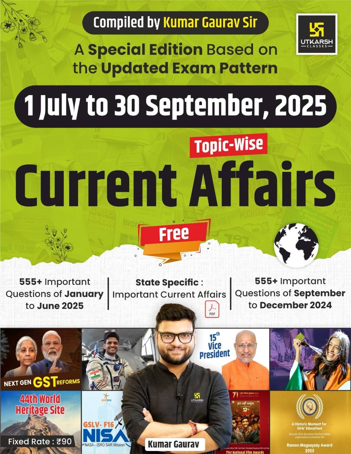 1st July To 30th September, 2025 Current Affairs Magazine (Special) English