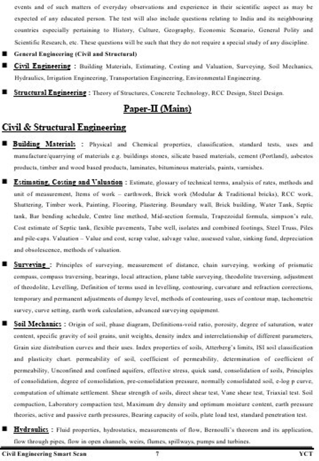 Image of Civil Engineering Smart Scan | 28 Subjects Covered | English Medium | 2026