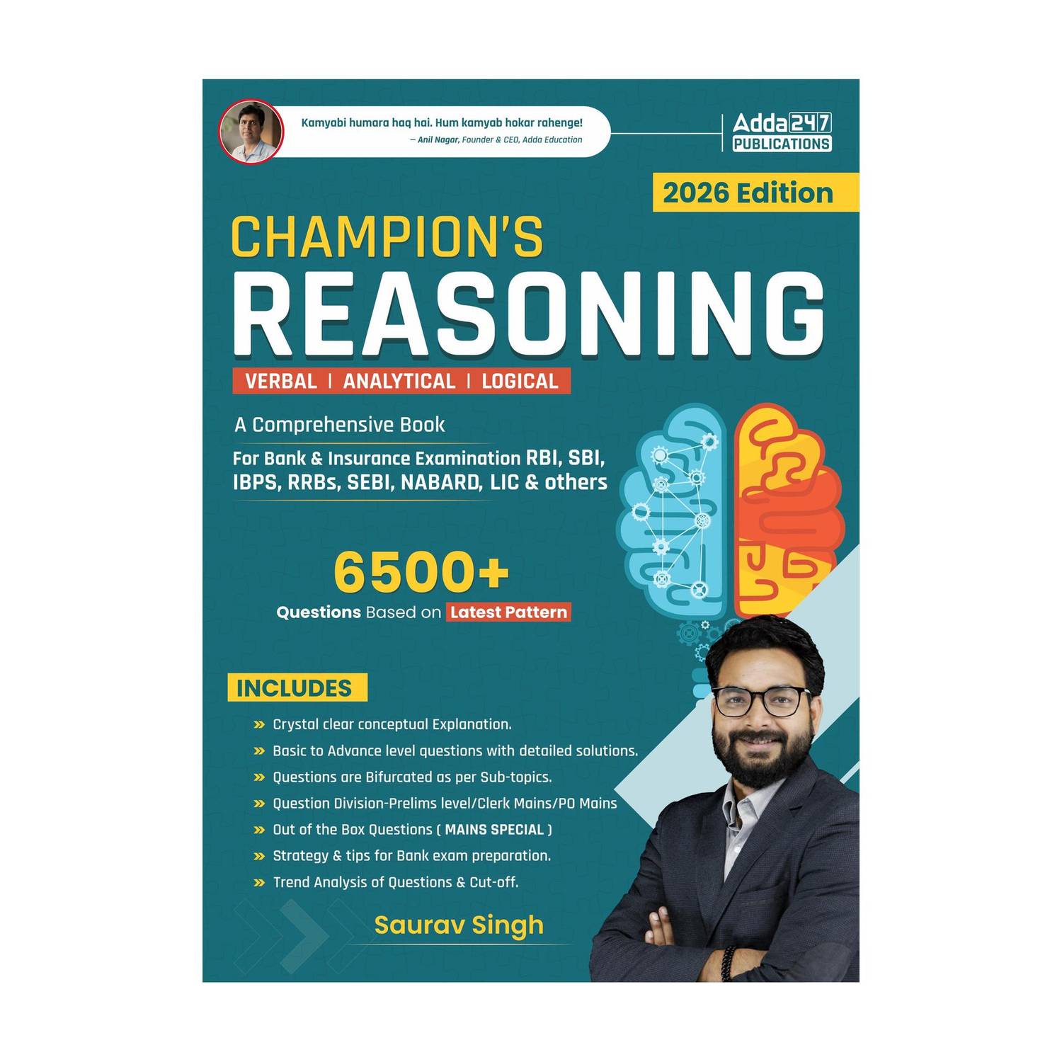 Champion Reasoning 3.0 By Saurav Singh For For IBPSSBIRBIRRBSEBINABARD Other Banks & Insurance Exams