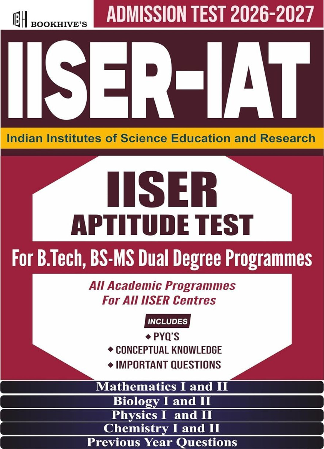 Image of IISER IAT, Indian Institute Of Science Education And Research Aptitude Test (Set Of 5 Books) 2026-27