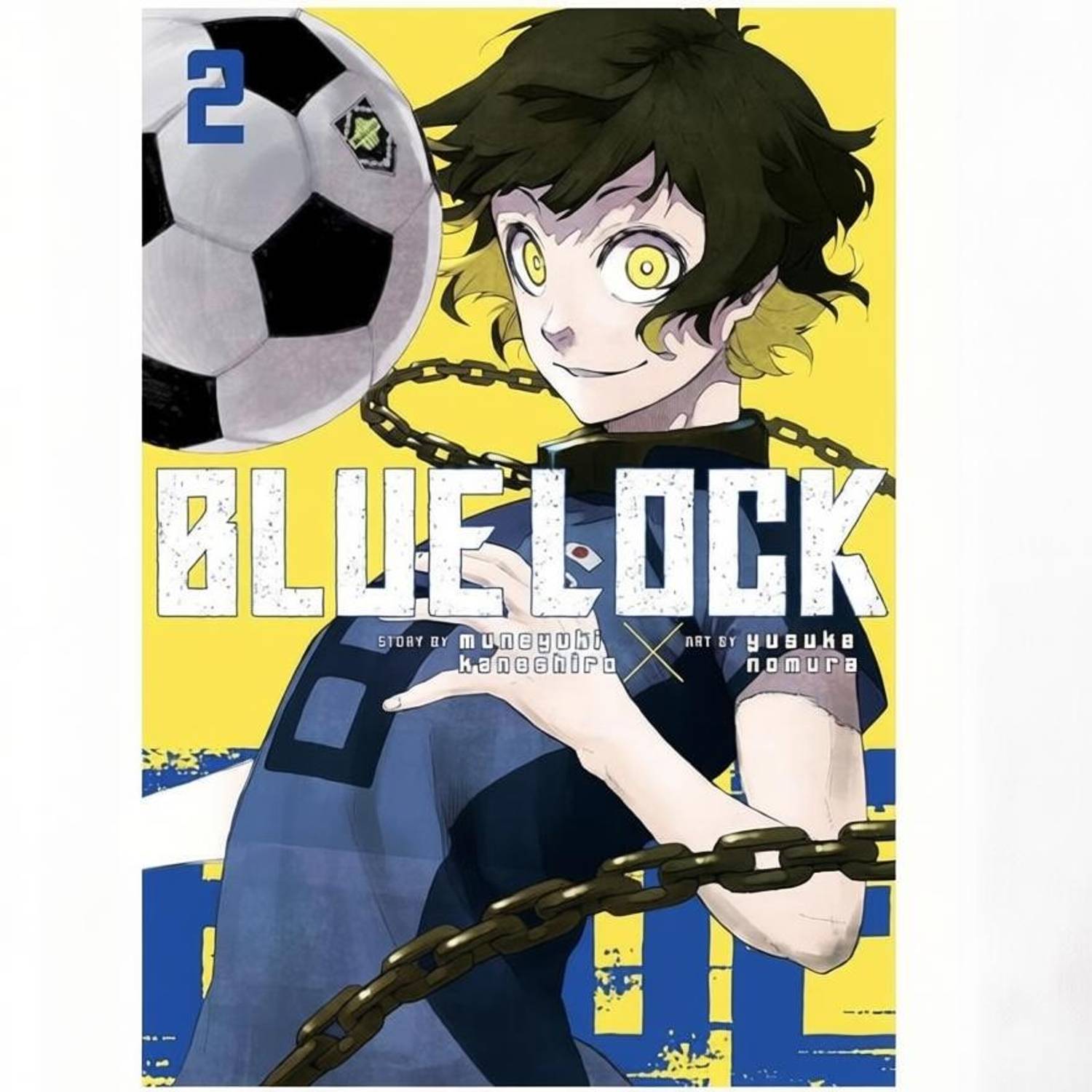 Blue Lock Vol. 2 (English, Paperback) By Muneyuki Kaneshiro & Yusuke Nomura | Kodansha Manga | Sports, Psychological, Action Shonen Series