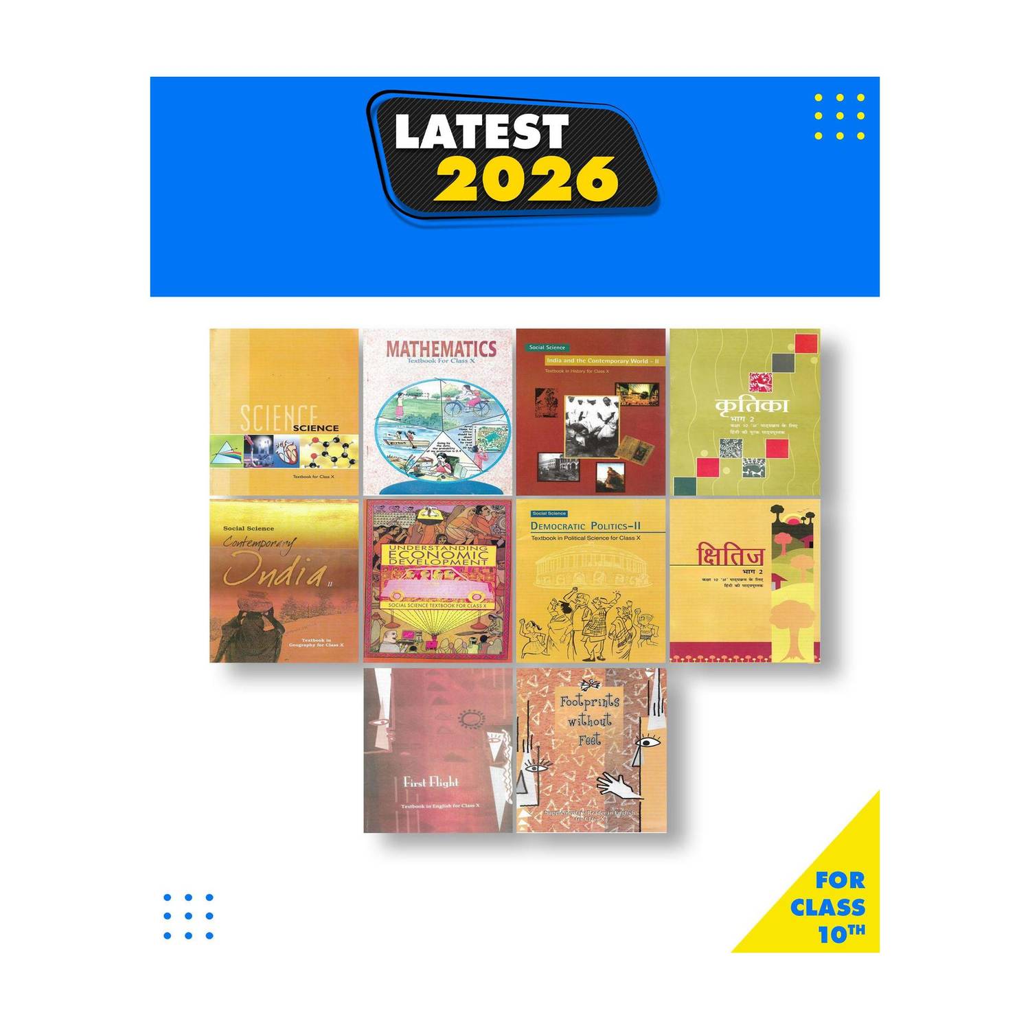 Class 10th NCERT Books Science Maths Social Science Kratika Chitij English 10 Books PAPERBOOK, NEERAJ, SHALASH, RAJIV|New Latest Edition For 2025-2026