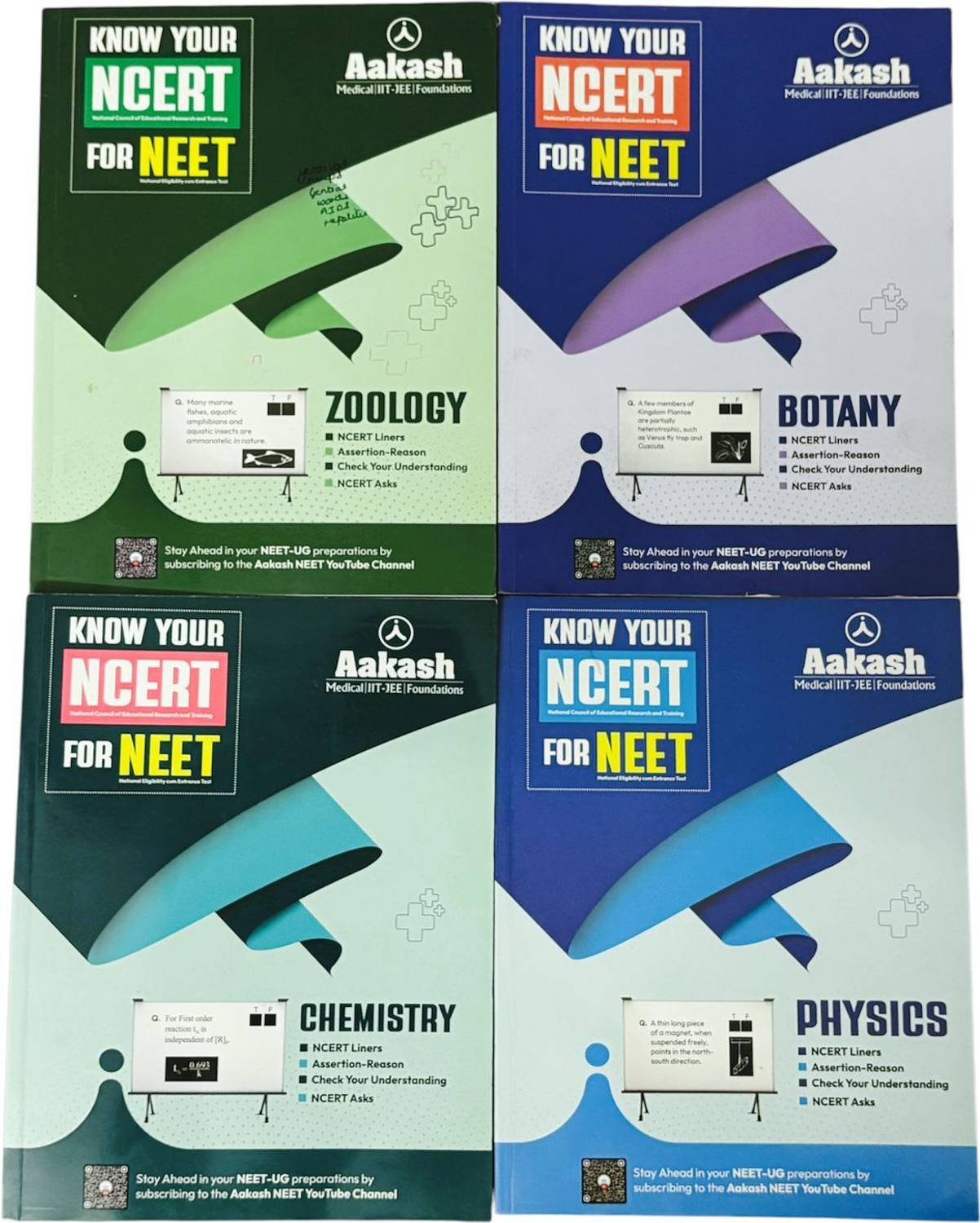 Aakash Know Your NCERT For NEET 2027 | Aakash Institute | Set Of 4 Books (Physics, Chemistry, Botany, Zoology) | NCERT Liners, Assertion-Reason, Check Your Understanding, NCERT Asks | Latest Editio