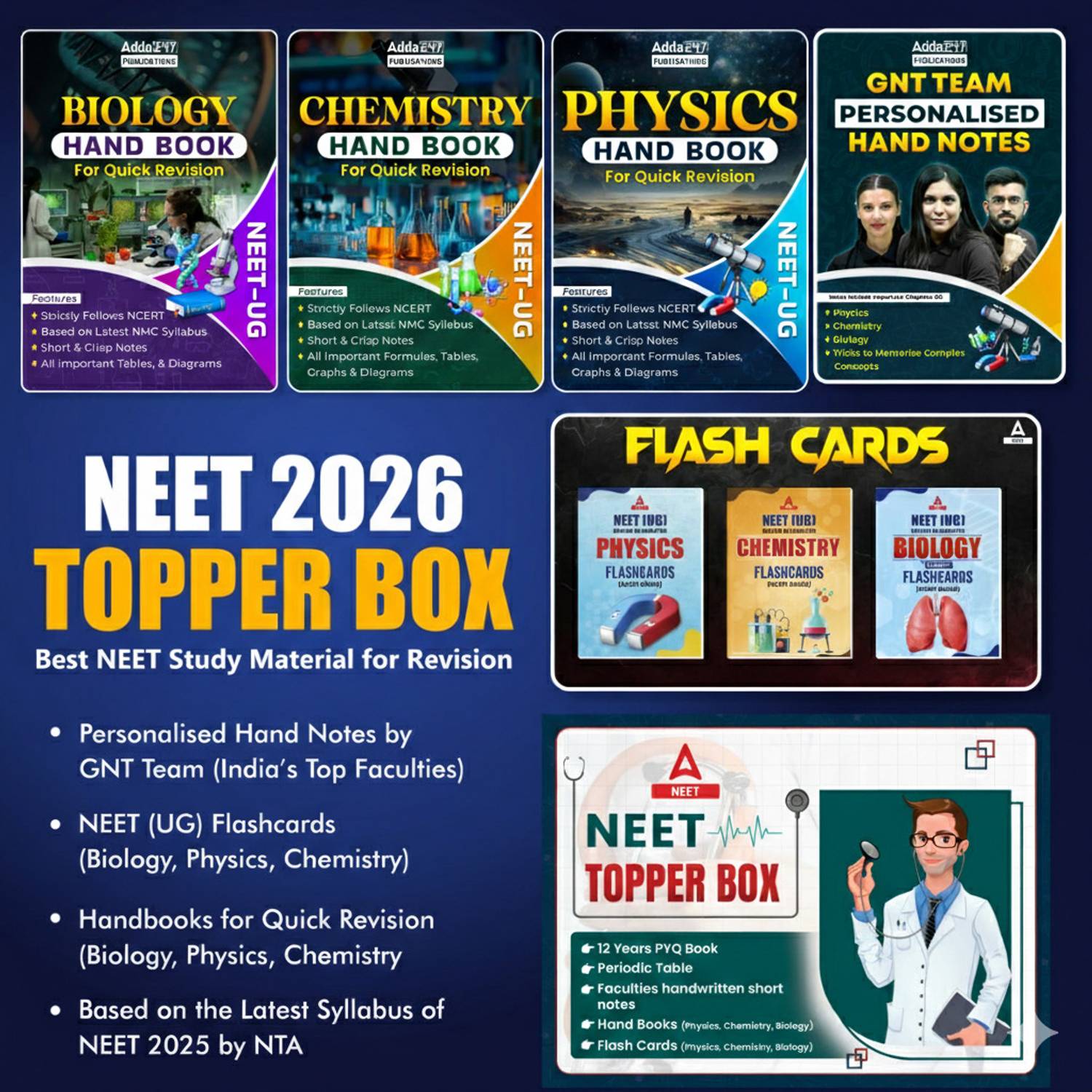 NEET 2026 TOPPER BOX With Handbooks Physics Chemistry Biolog