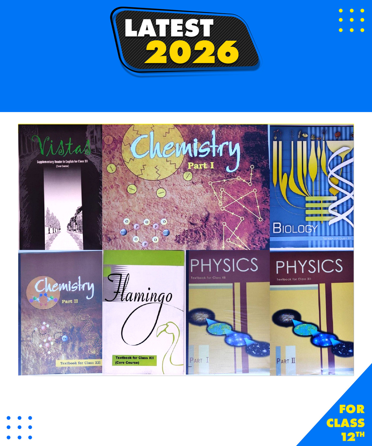 Image of NCERT Science PCB Complete Books Set For Class -12 English Medium Paperback Binding, NCERT|New Edition For 2025-2026
