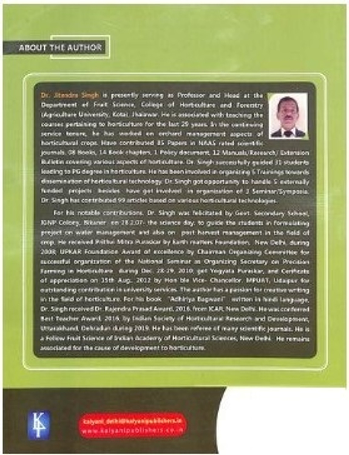 Image of Kalyani Basic Horticulture By Jitendra Singh