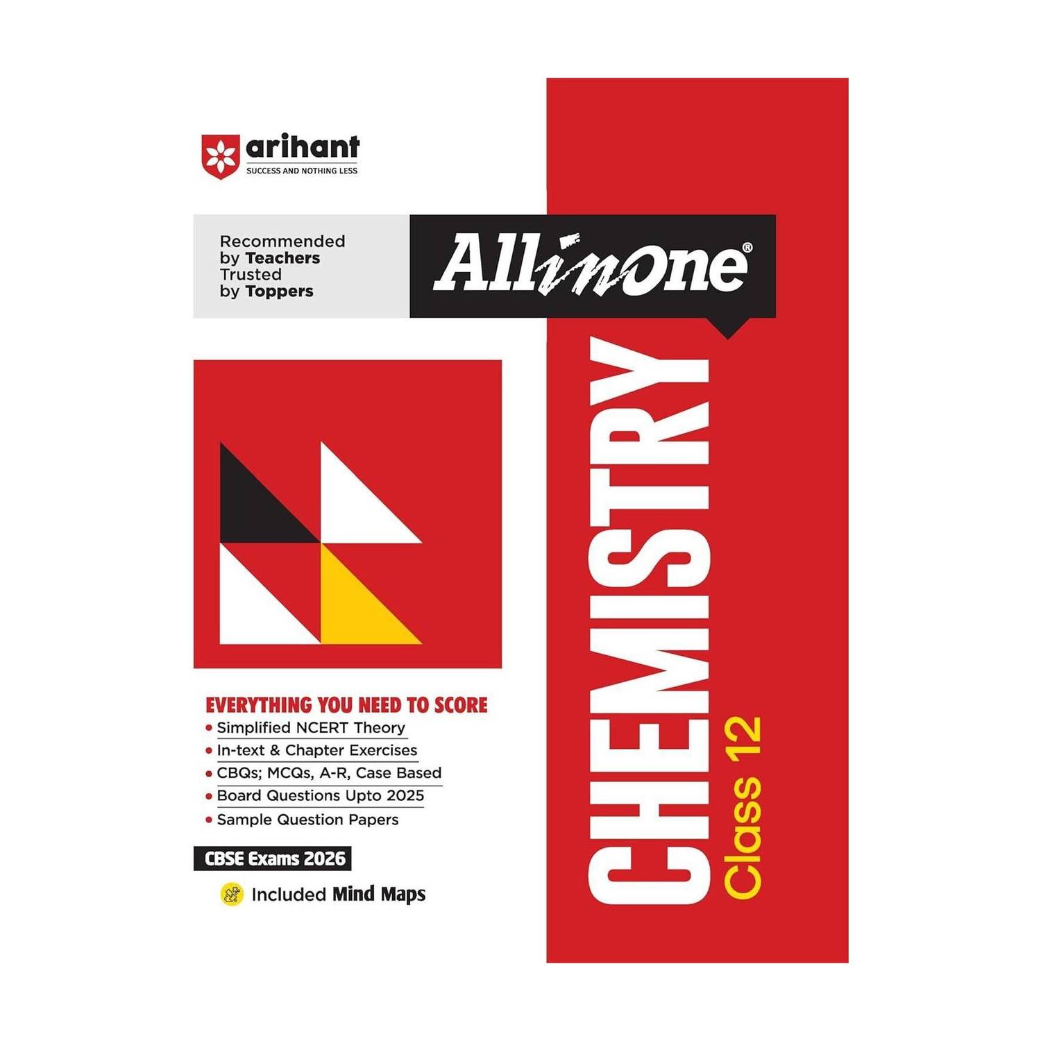 (Old Edition) Arihant All in One Chemistry Class 12 for CBSE Exams 2025-26 as per latest syllabus Simplified Theory, All Types of Exam Pattern Questions, CBQs, MCQs, A-R, Case Based
