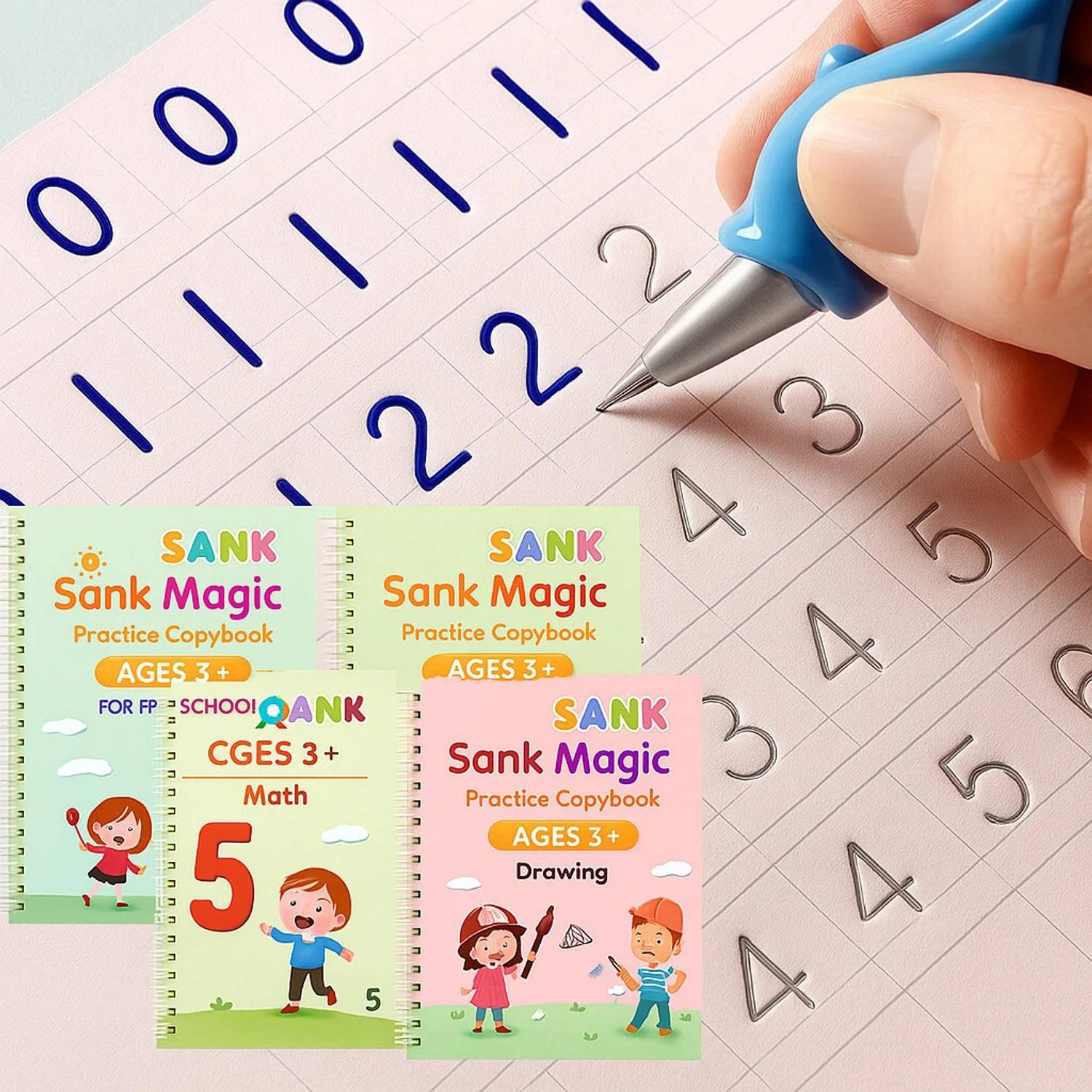 Magic Practice Copybook Set Reusable Handwriting Books For Kid