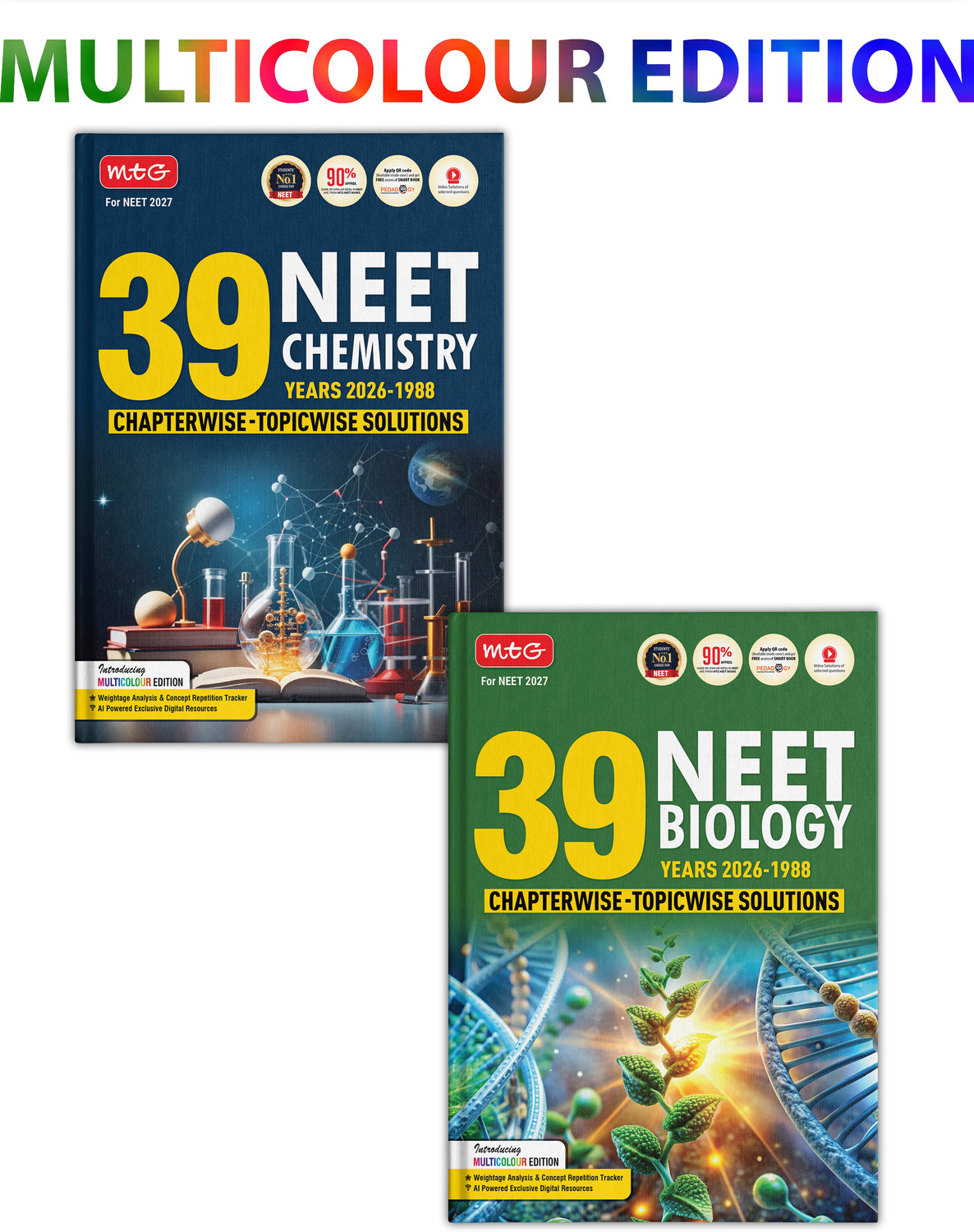 Image of MTG NEET PYQ 39 Years Chemistry & Biology Book For 2026-2027 Exam (Set Of 2) | Chapterwise Topicwise Solved Question Papers | Free Video Solutions | AI Powered Digital Resource