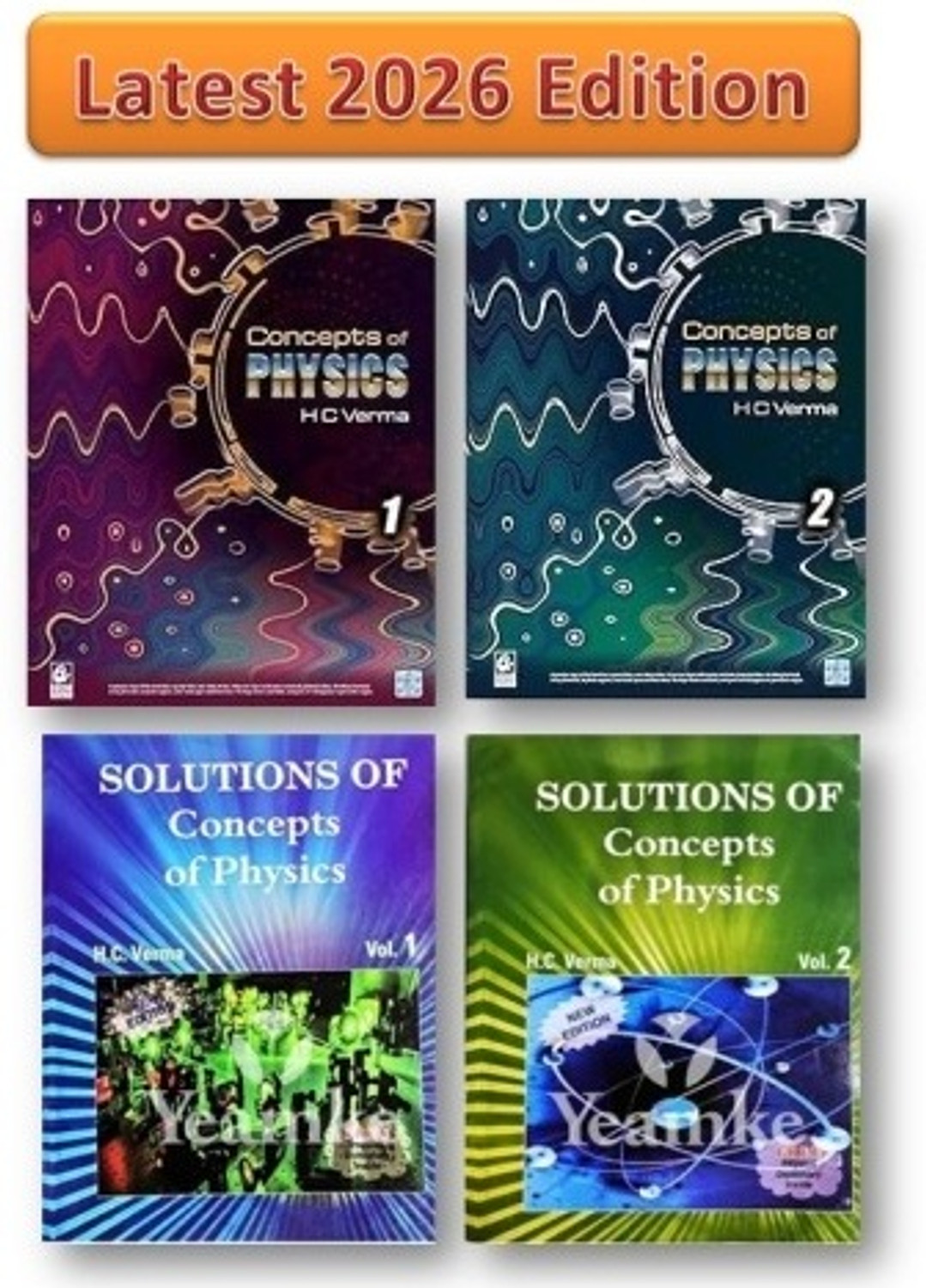 Image of Concepts Of Physics Part 1 & 2 With Solutions (Set Of 4 Books) | For Class 11 & 12 | CBSE & Competitive Exams 2026-27