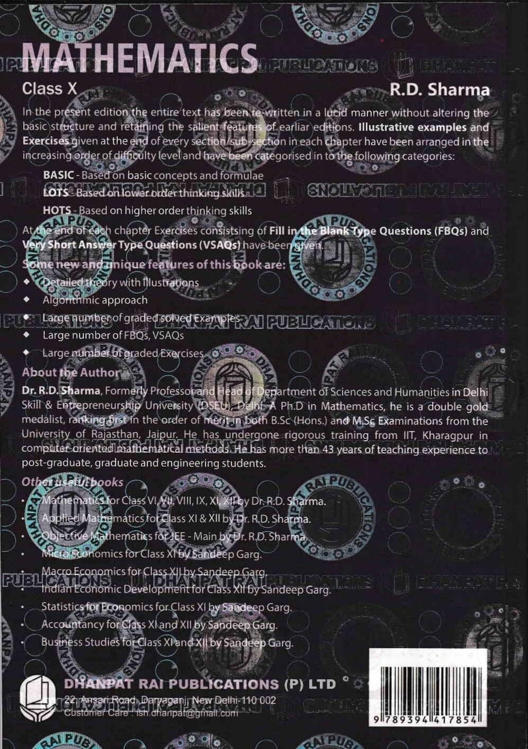 Image of Mathematics Class 10 By R.D.Sharma|CSBE Exam Preparation Book & MCQ Practice Guide