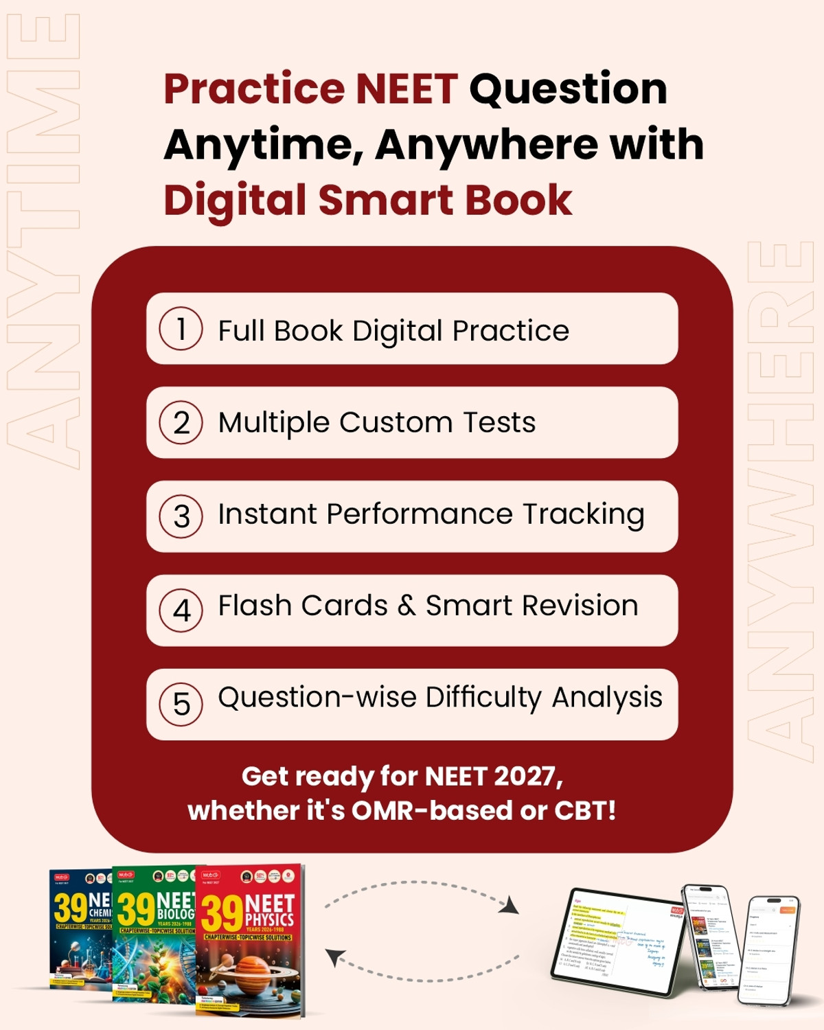 Image of MTG NEET PYQ 39 Years Biology Book For 2026-2027 Exam | Chapterwise Topicwise Solved Question Papers