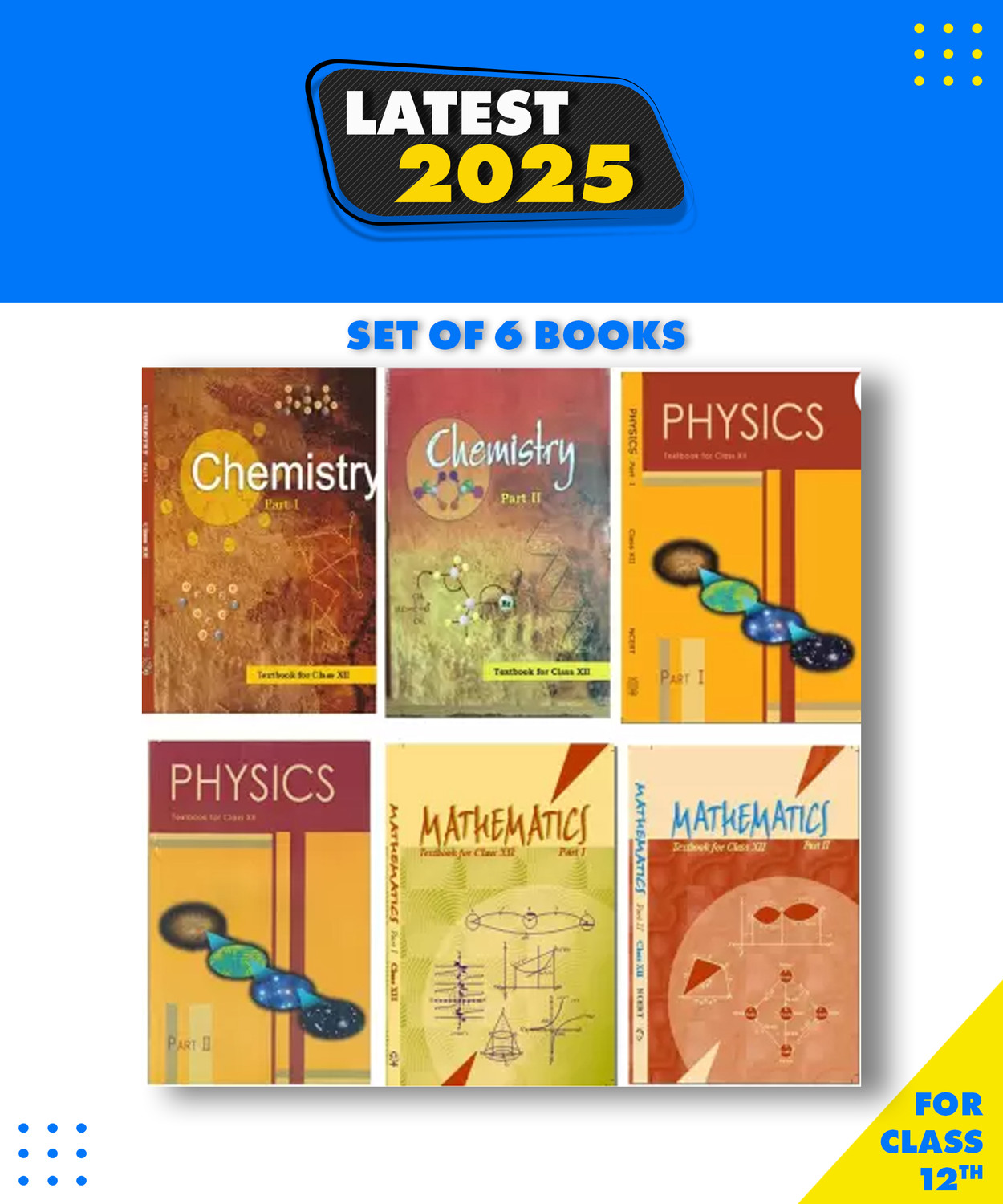 Image of 12th Ncert Pcm Combo Set Of 6 Books (Paperback, NCERT)