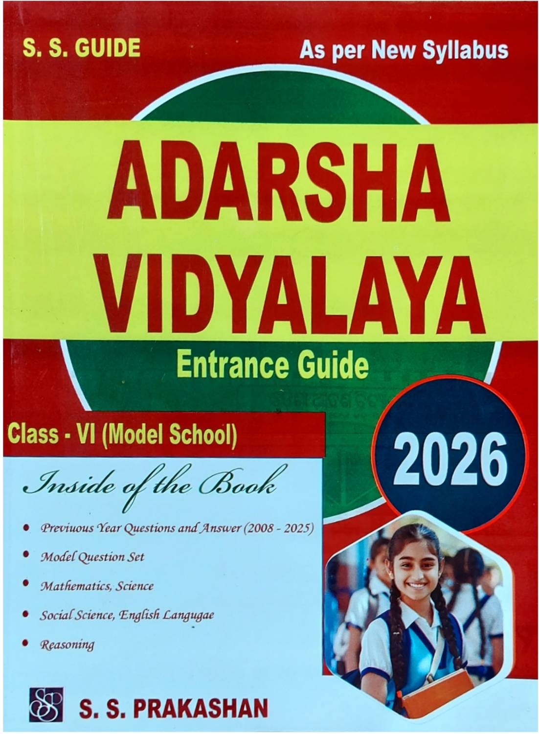 ADARSHA VIDYALAYA ENTRANCE GUIDE Previous Year Questions And Answers & Model Questions