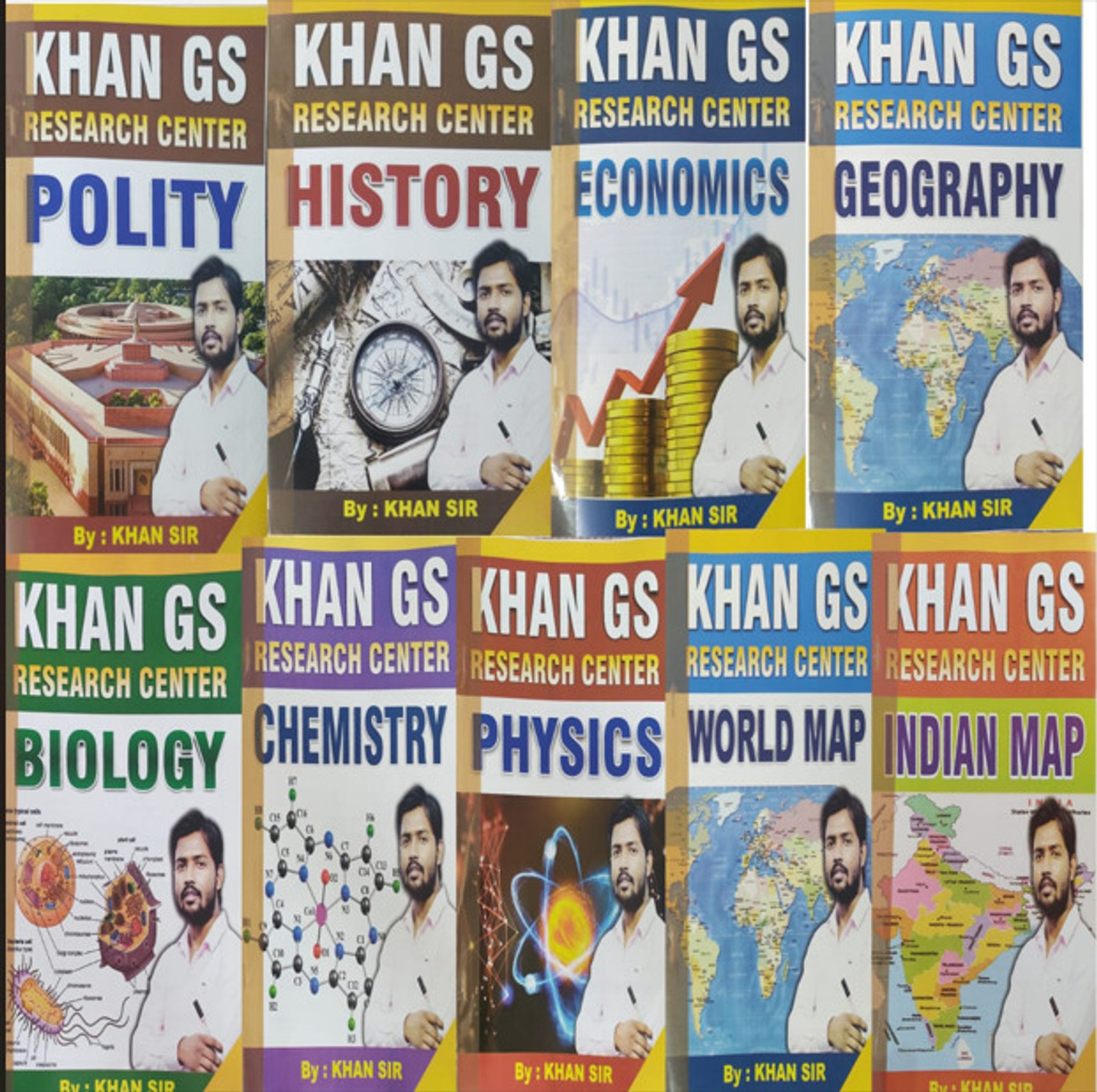 Image of Khan Sir Class Notes Guide Book For All Exam (History,polity,geography,economy, Biology,chemistry,physics,world And Indian Map)