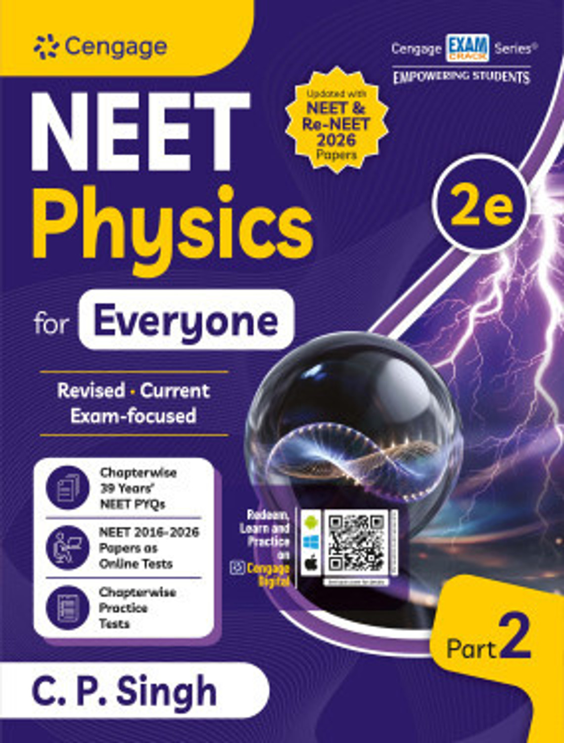 Image of Cengage NEET Physics For Everyone Part 1 & 2 Combo | 2nd Edition | C. P. Singh | 39 Years NEET PYQs | Solved Papers & Practice Tests | NEET Preparation Book | 2026-27 Edition