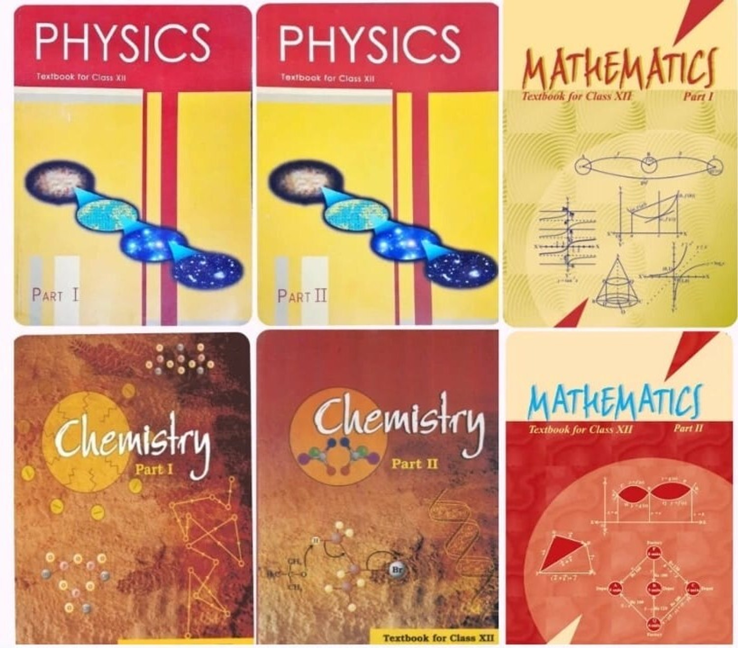Image of NCERT Textbooks Class 12th PCM -Physics Part 1&2, Chemistry Part 1&2 And Mathematics Part 1&2 -Set Of 6 Book -New Edition 2025 Hardcover, NCERT|New Edition For 2025-2026