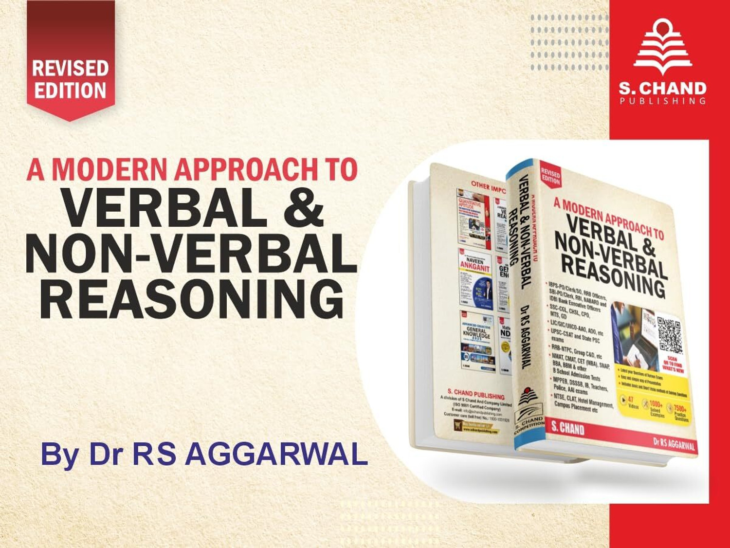 Image of Quantitative Aptitude+A Modern Approach To Verbal & Non-Verbal Reasoning Combo Of 2 Books (Revised Edition 2025) | 47 Videos | 1000+ Solved Examples | 7500+ Practice Questions | SSC CGL CHSL, IBPS, Bank SBI PO Clerk, Railway CAT, MAT, Police, UPSC Exam Book