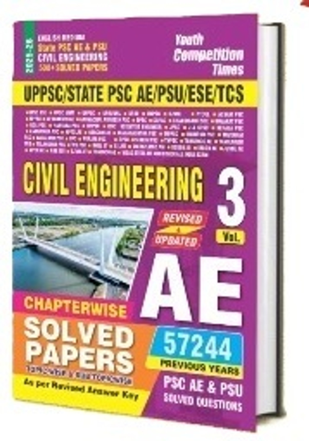 Image of Uppsc /state Psc Ae /psu /ese /tcs Civil Engineering Solved Papers Volume I-Iii (English Medium) Combo Pack (Set Of 3 Books) 2025-26