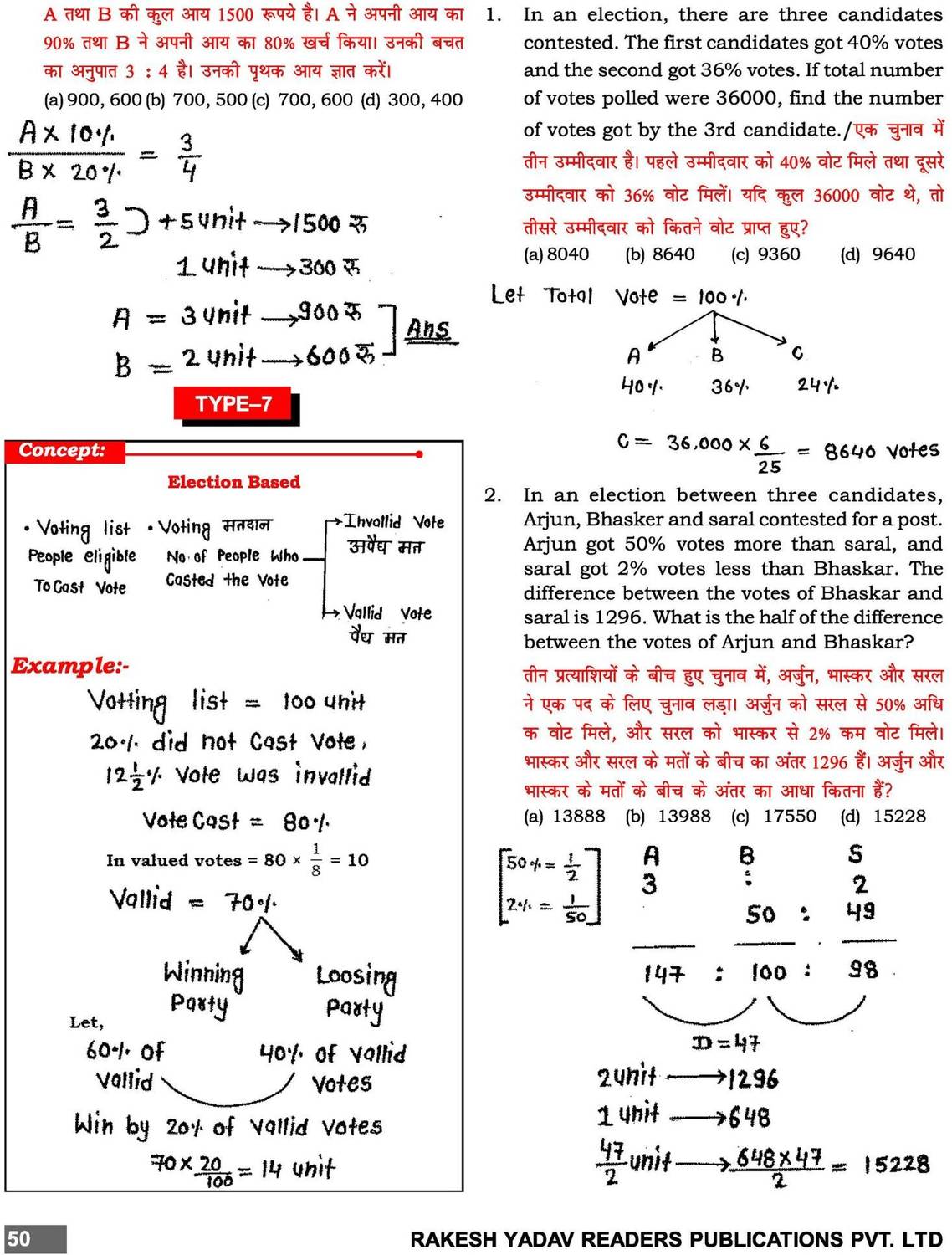 Class Notes Arithmetic Bilingual By Rakesh Yadav - Image 4