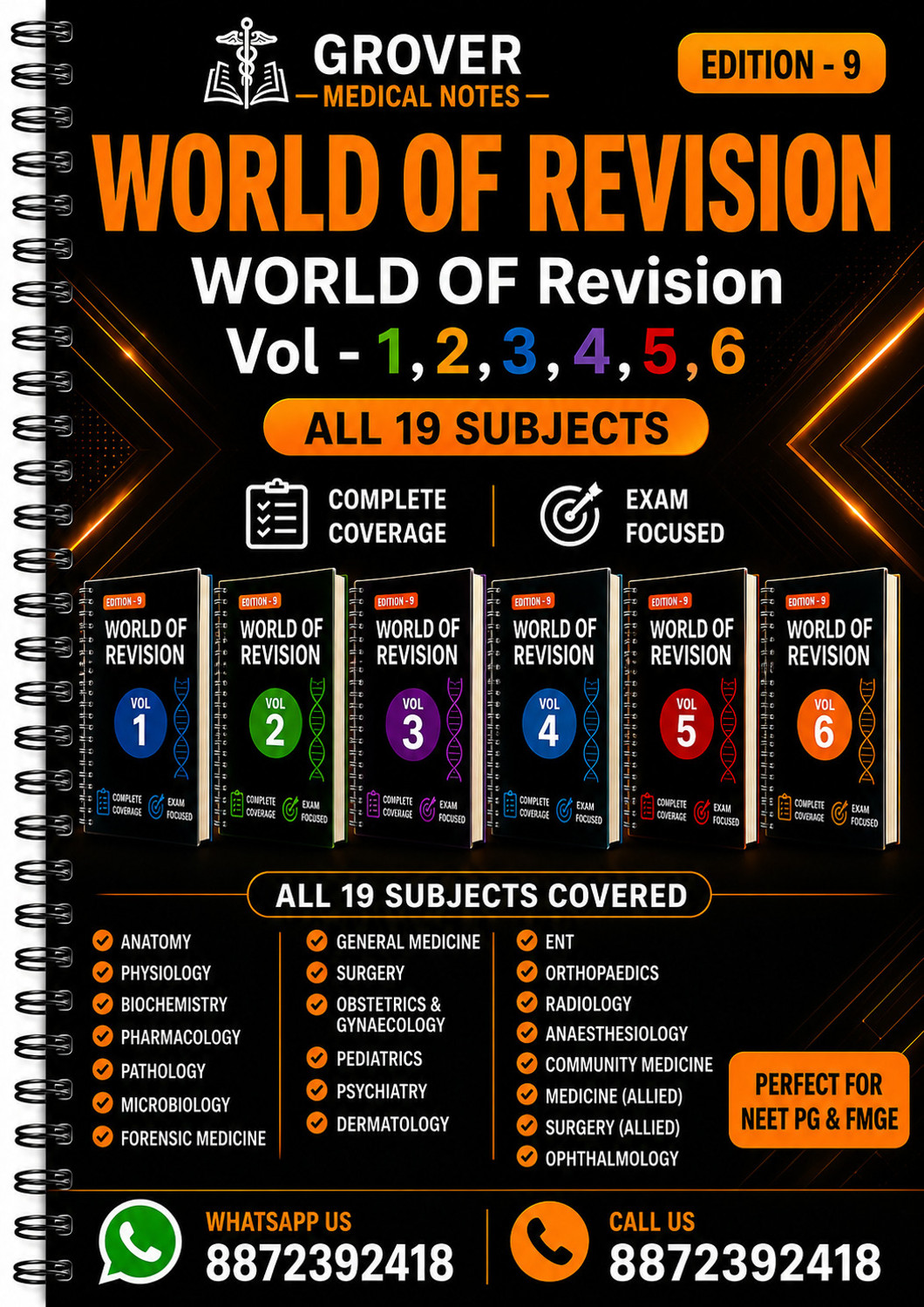 Image of World Of Revision (Edition 9) | Complete Medical Revision Notes | 6 Volume Set