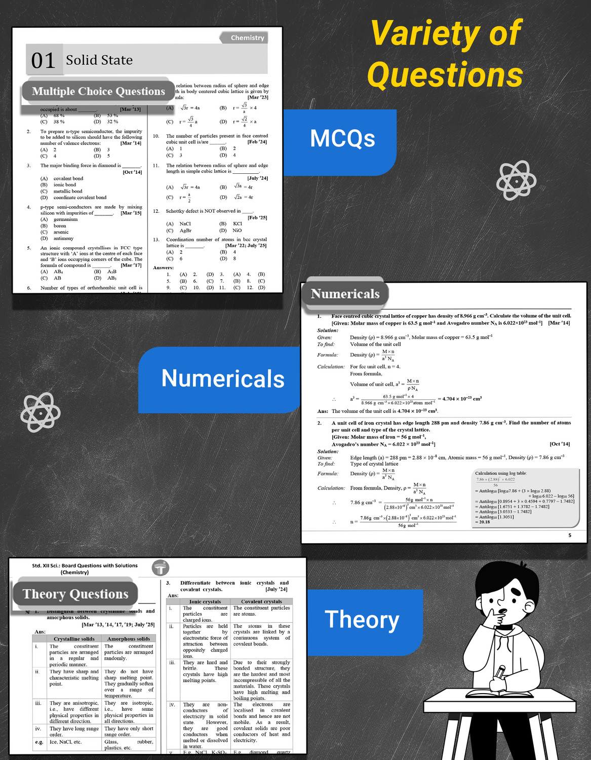 Image of Std 12 Science Board Chapter Wise Questions | HSC Topic Wise Board Questions PCMB | HSC Maharashtra State Board | Physics Chemistry Maths Biology