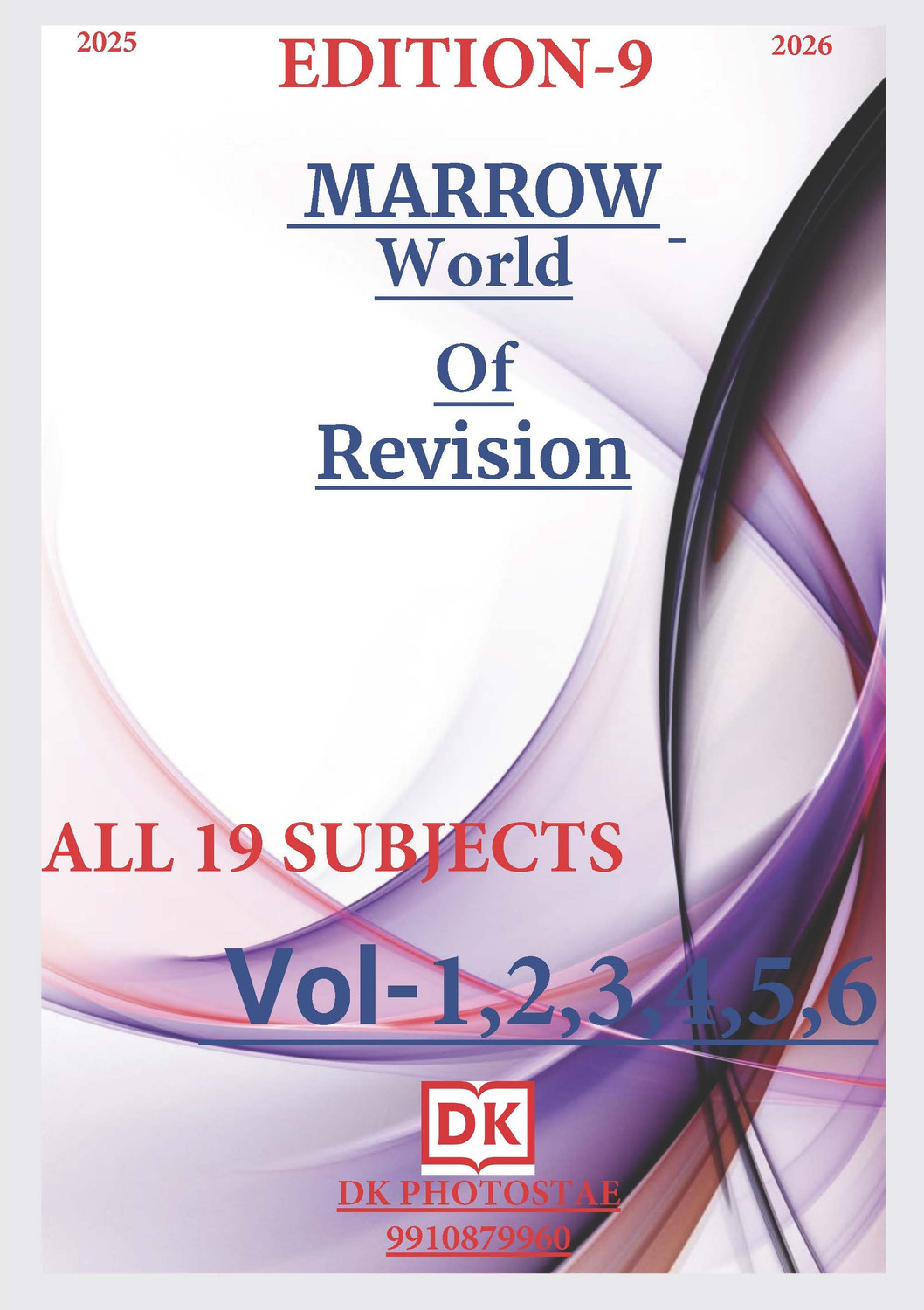 Image of Marrow World Of Revision Notes COMPLETE-SET 19 SUBJECTS.IN 6 Volumes .DIGITAL HD COLOURED NOTES WITH SPIRAL BINDING- /2026