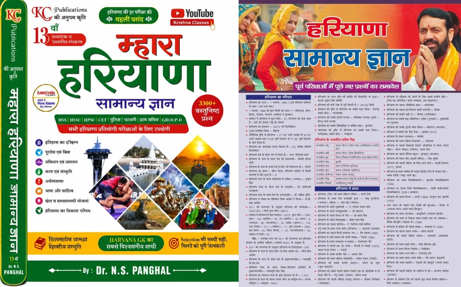 Image of KC Publications Mahara Haryana Samanya Gyan 13th Edition 2026 By Dr. N.S. Panghal | Haryana GK Book For CET, HSSC, HPSC, Haryana Police, Patwari, Gram Sachiv, Group D | 3300+ Objective Questions | Hindi Medium