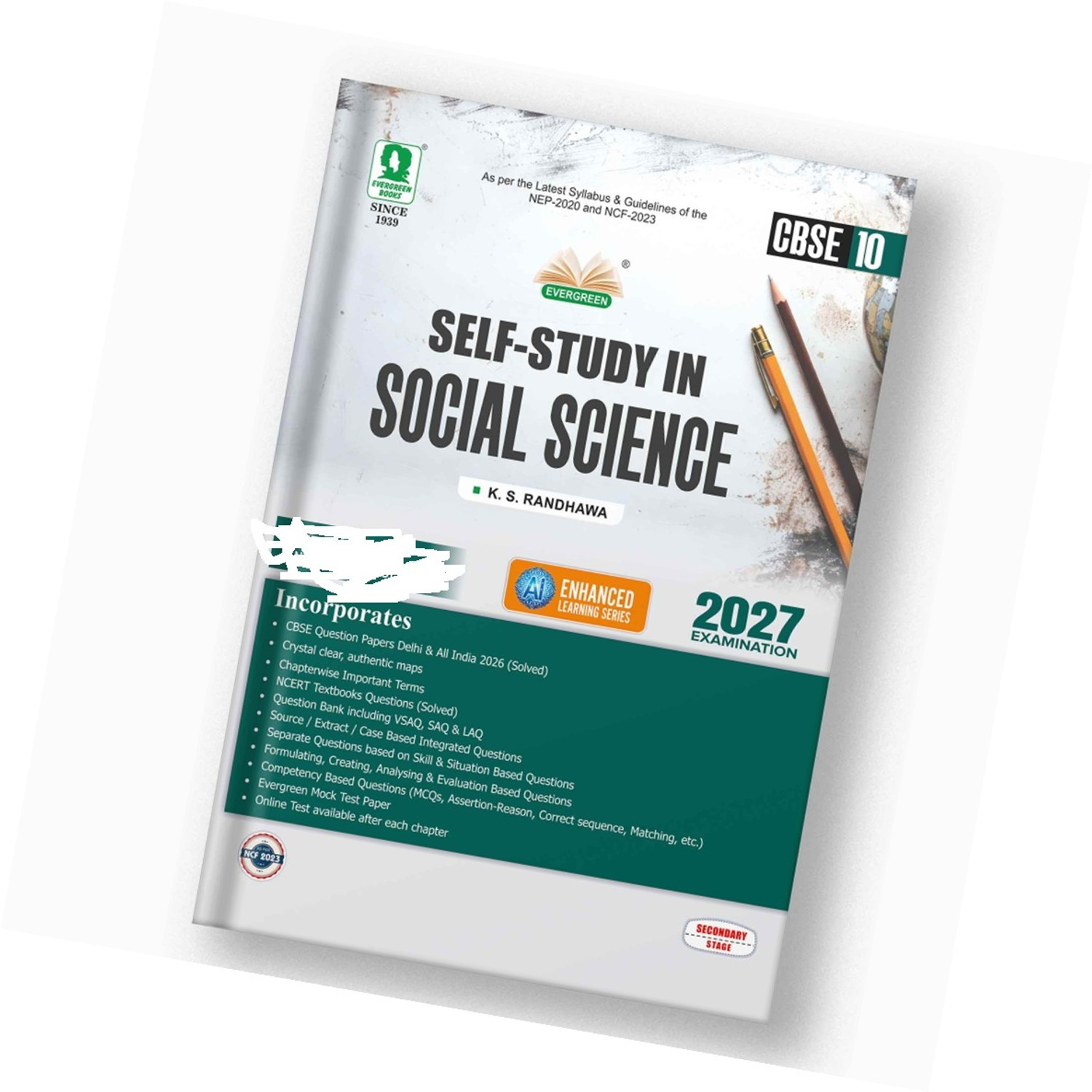 Image of Evergreen Self Study In Social Science: For 2027 Examinations (Class 10)