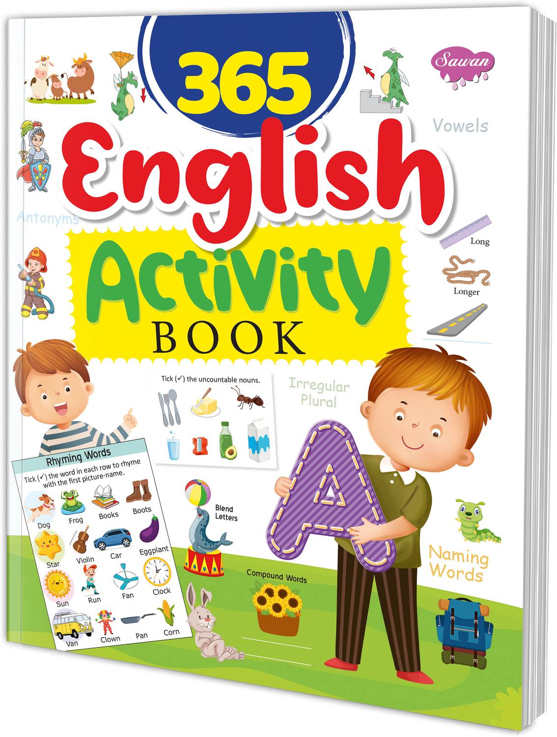 365 English Activity :- English Vocabulary Activity Book, Interactive English Learning Book, Creative English Writing Workbook, English Worksheets For Daily Practice