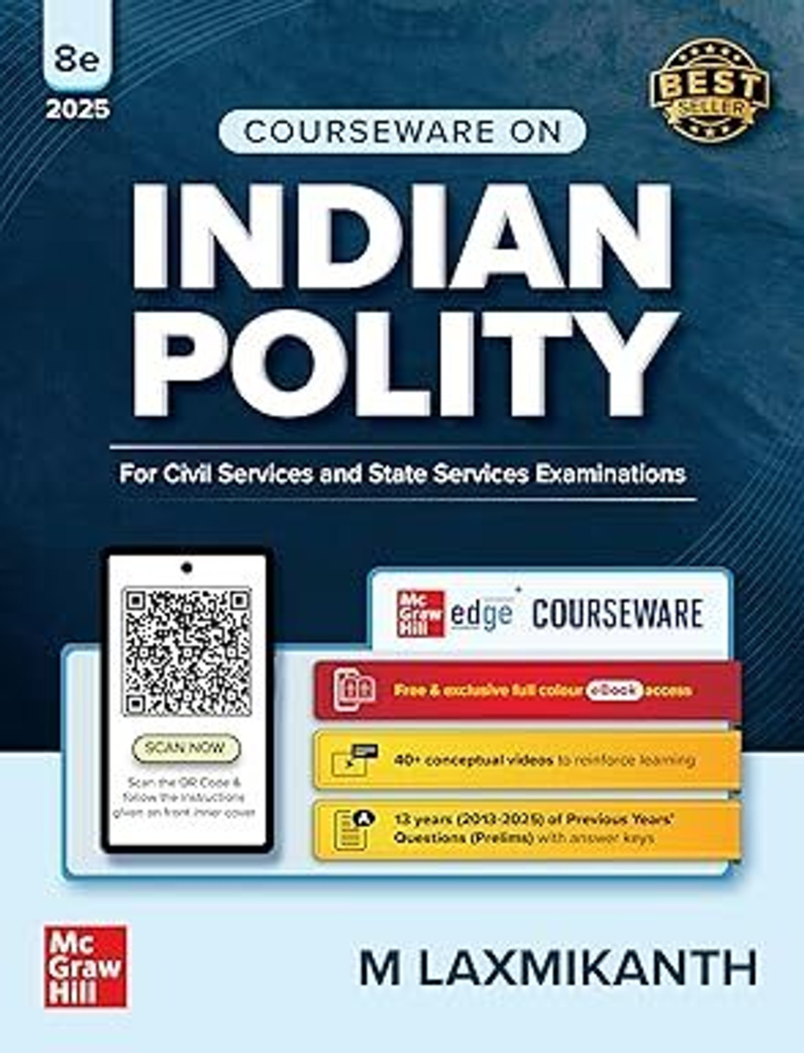 Image of Indian Polity Courseware (English) by M Laxmikanth for UPSC CSE 2025-26 | 8th Edition