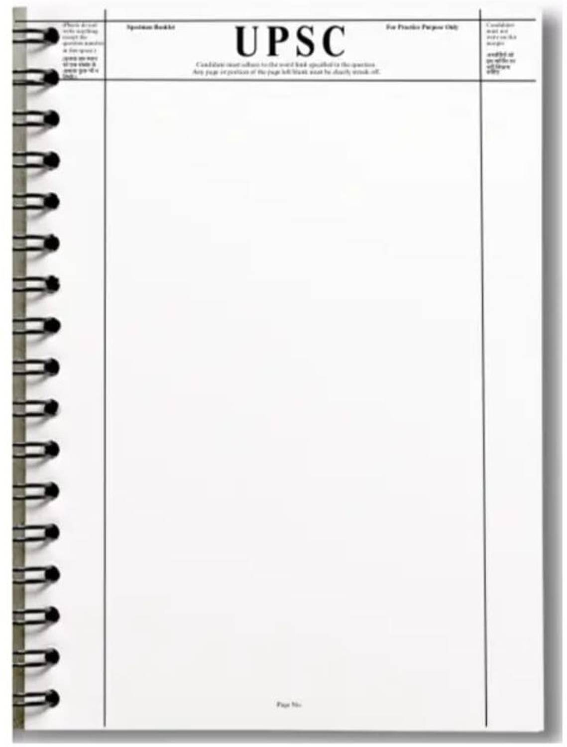 acme creation Upsc Notebook for Aspirants/ A4 Notebook spiral Mains Answer Writing Civil exam A4 Notebook Unruled 200 Pages