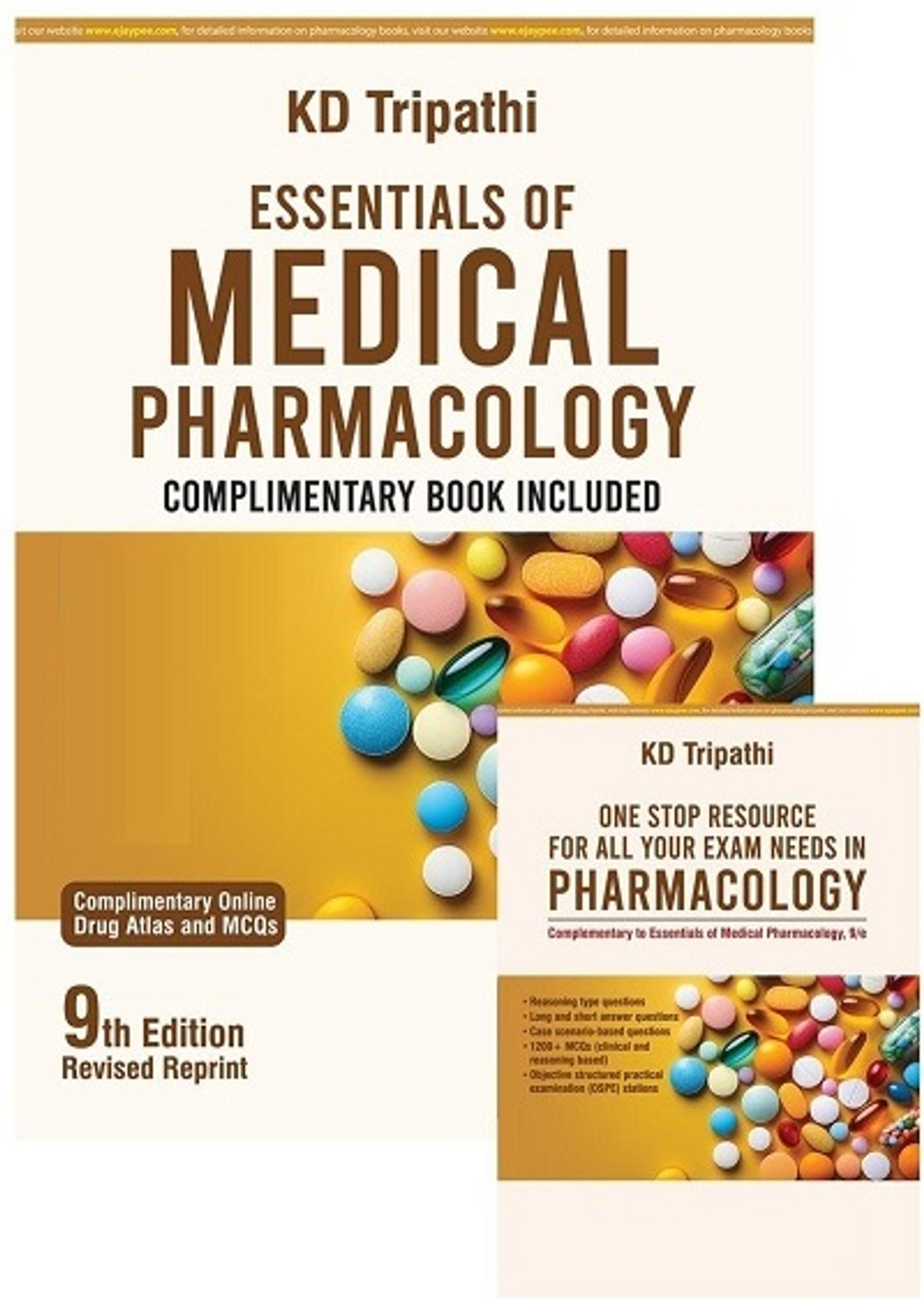 Image of ESSENTIALS OF MEDICAL PHARMACOLOGY COMPLIMENTARY BOOK INCLUDED 9th EDITION BY KD TRIPATHI