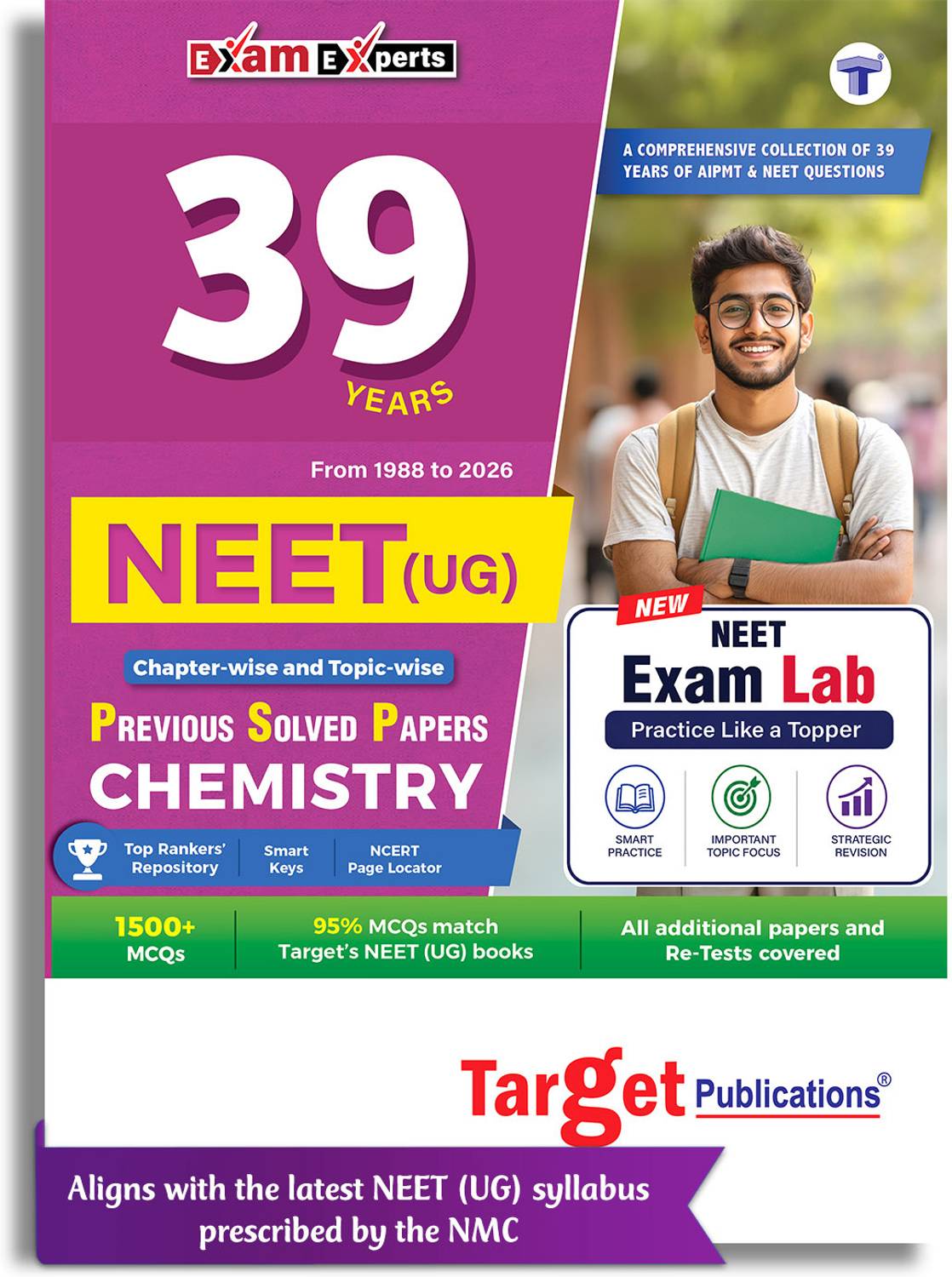 38 Years NEET Previous Year Solved Question Papers Chemistry PYQs | NEET UG Chapterwise Topicwise Solutions For 2026 Exam | 1500+ MCQs With Answer Key & Graphical Analysis | NMC Latest Syllabus